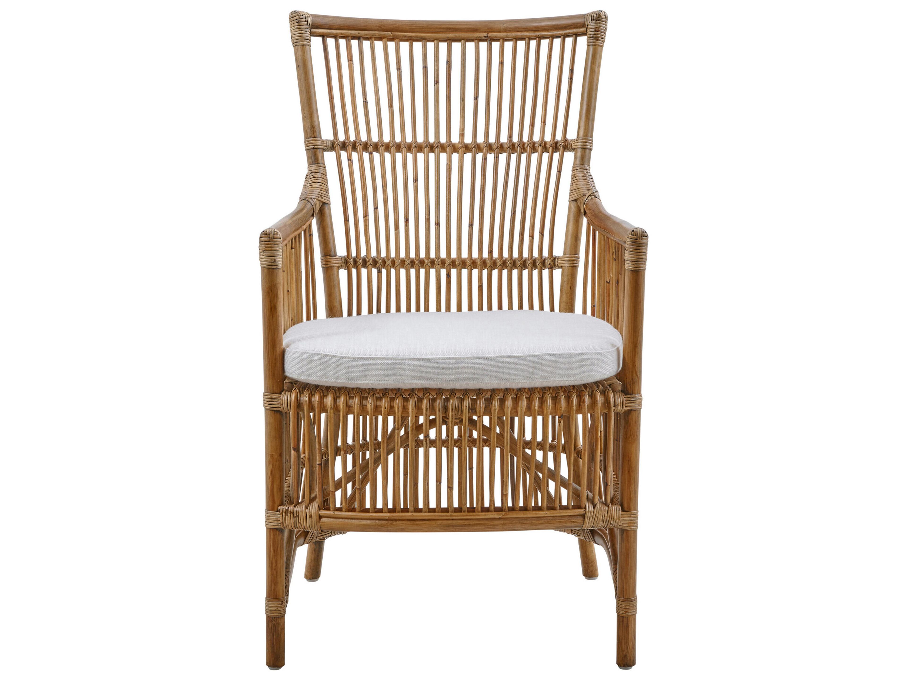 Sika Indoor Originals Rattan White Armless Dining Chair