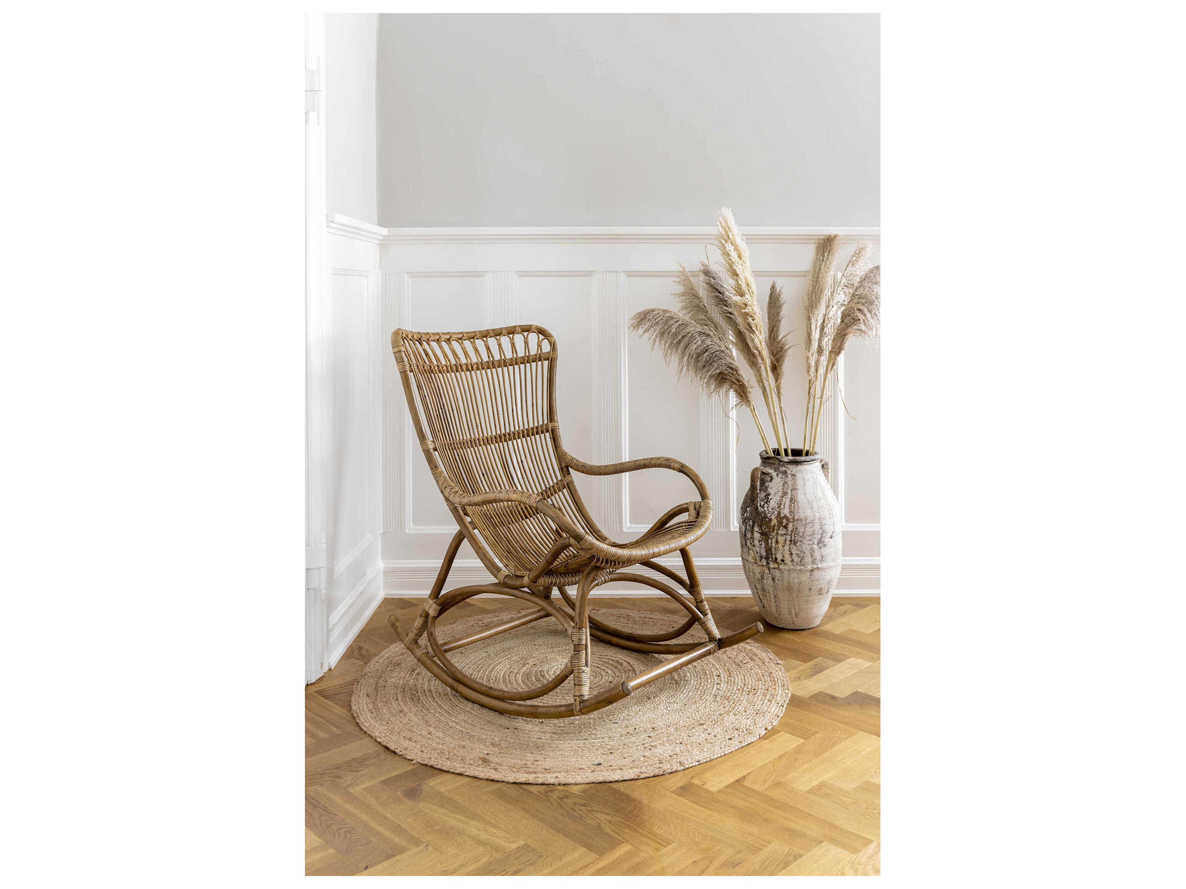 Sika Indoor Originals Rocker Brown Rocking Chair & Sand Cushion Set