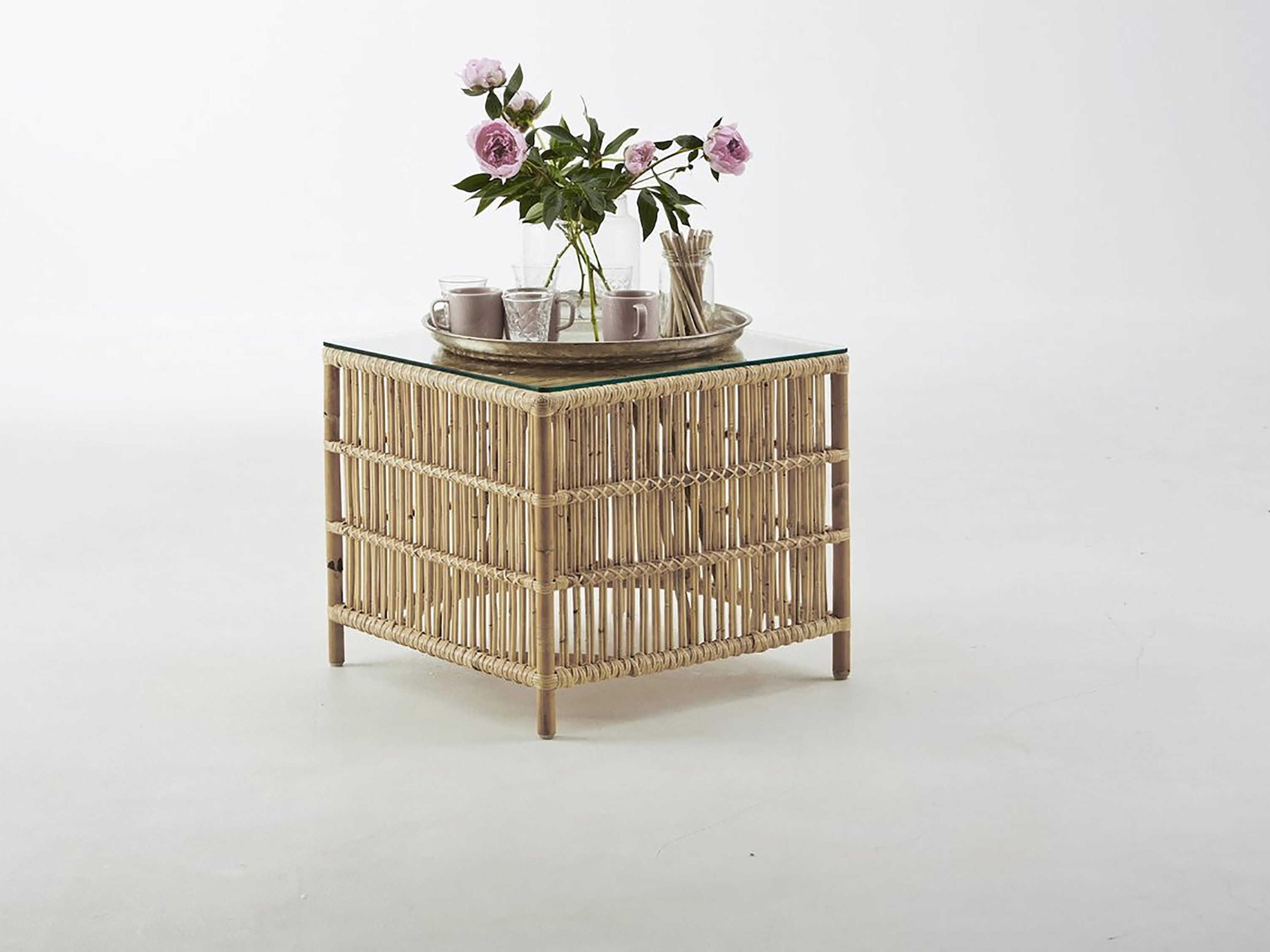 Sika Indoor Originals Donatello Square Glass End Table