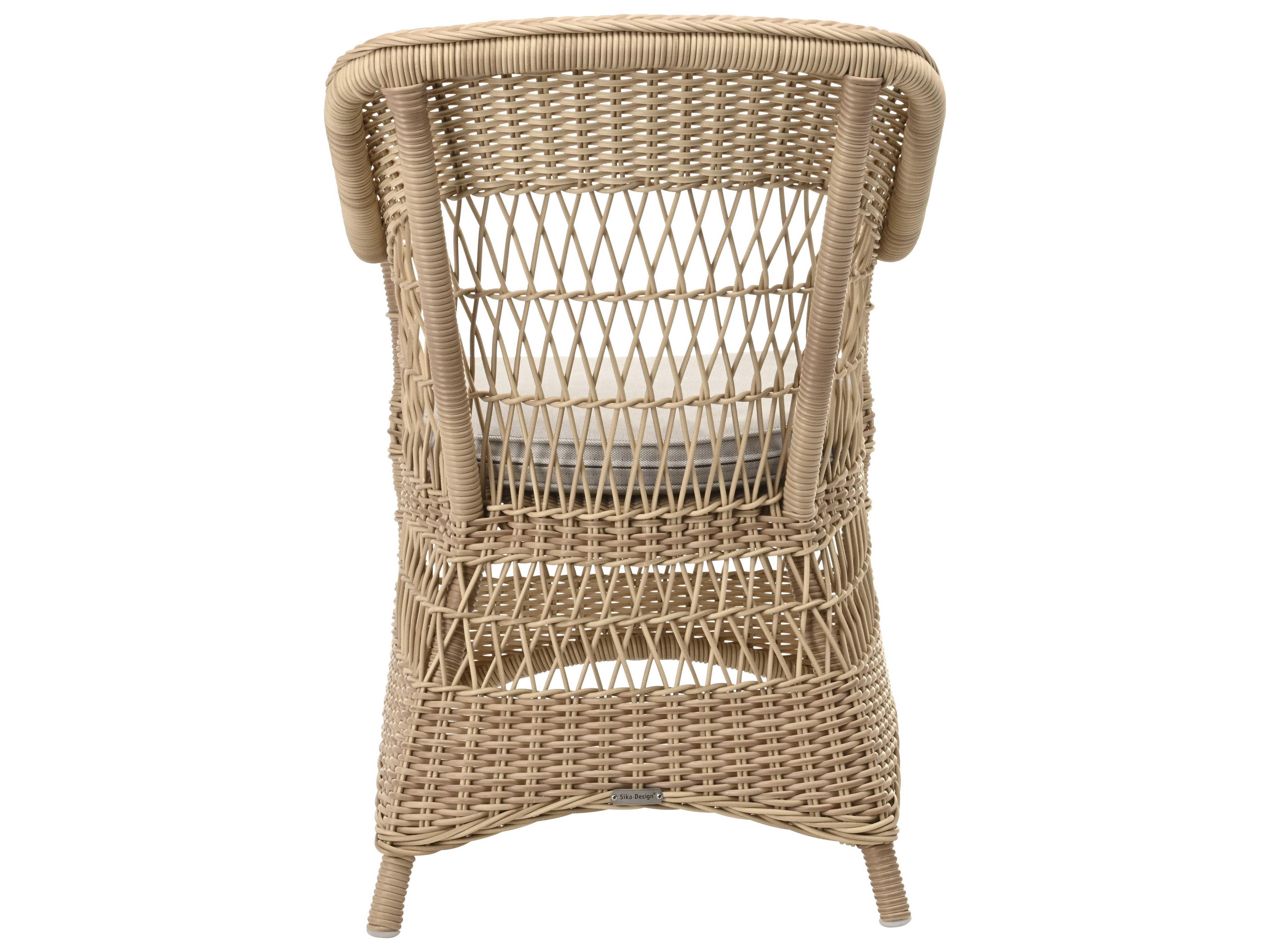 Sika Indoor Georgia Garden Charlot Gray Fabric Accent Chair with Cushion