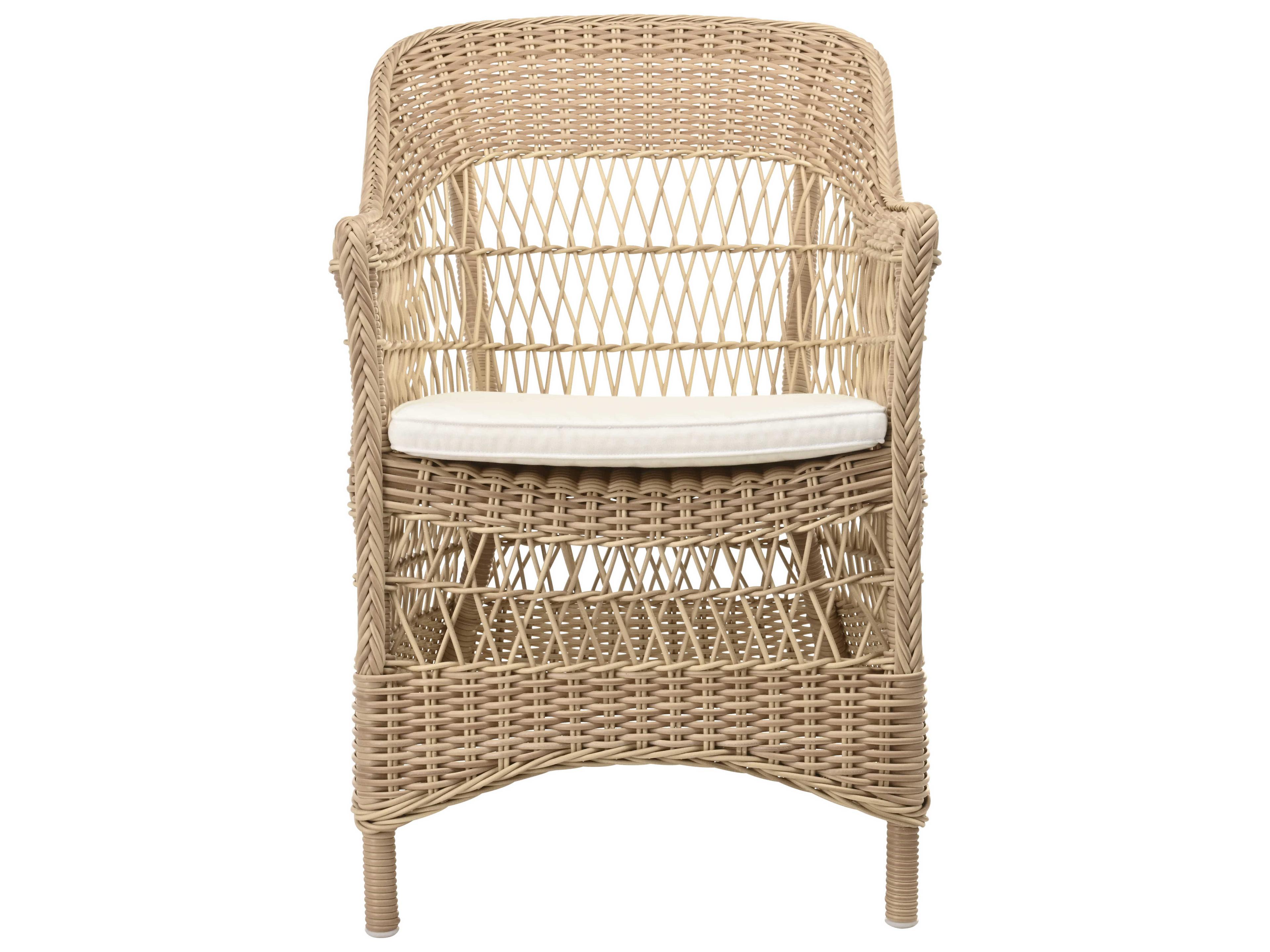 Sika Indoor Georgia Garden Charlot Tan Fabric Accent Chair with Cushion