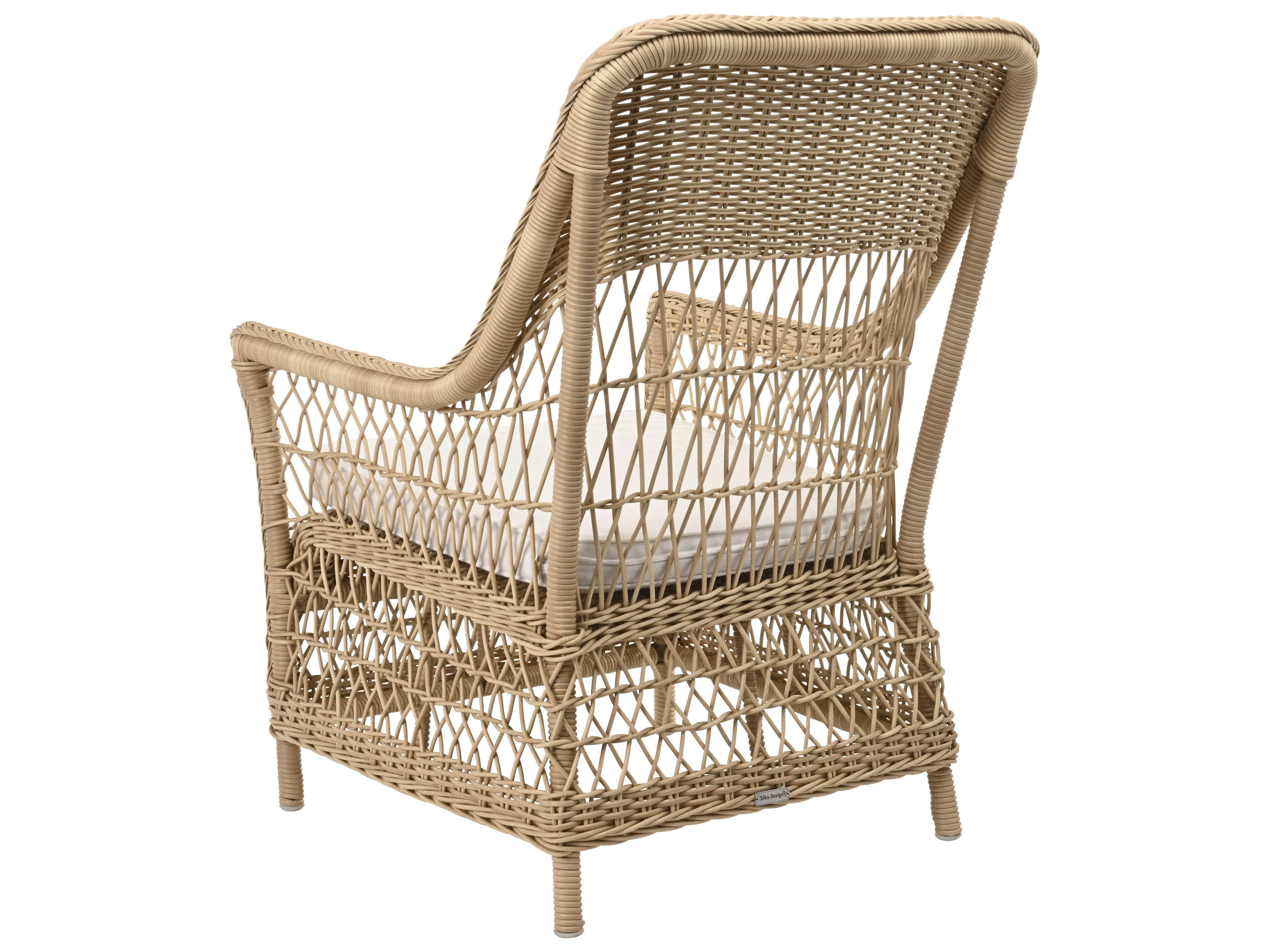 Sika Indoor Georgia Garden Dawn Tan Accent Chair with Cushion