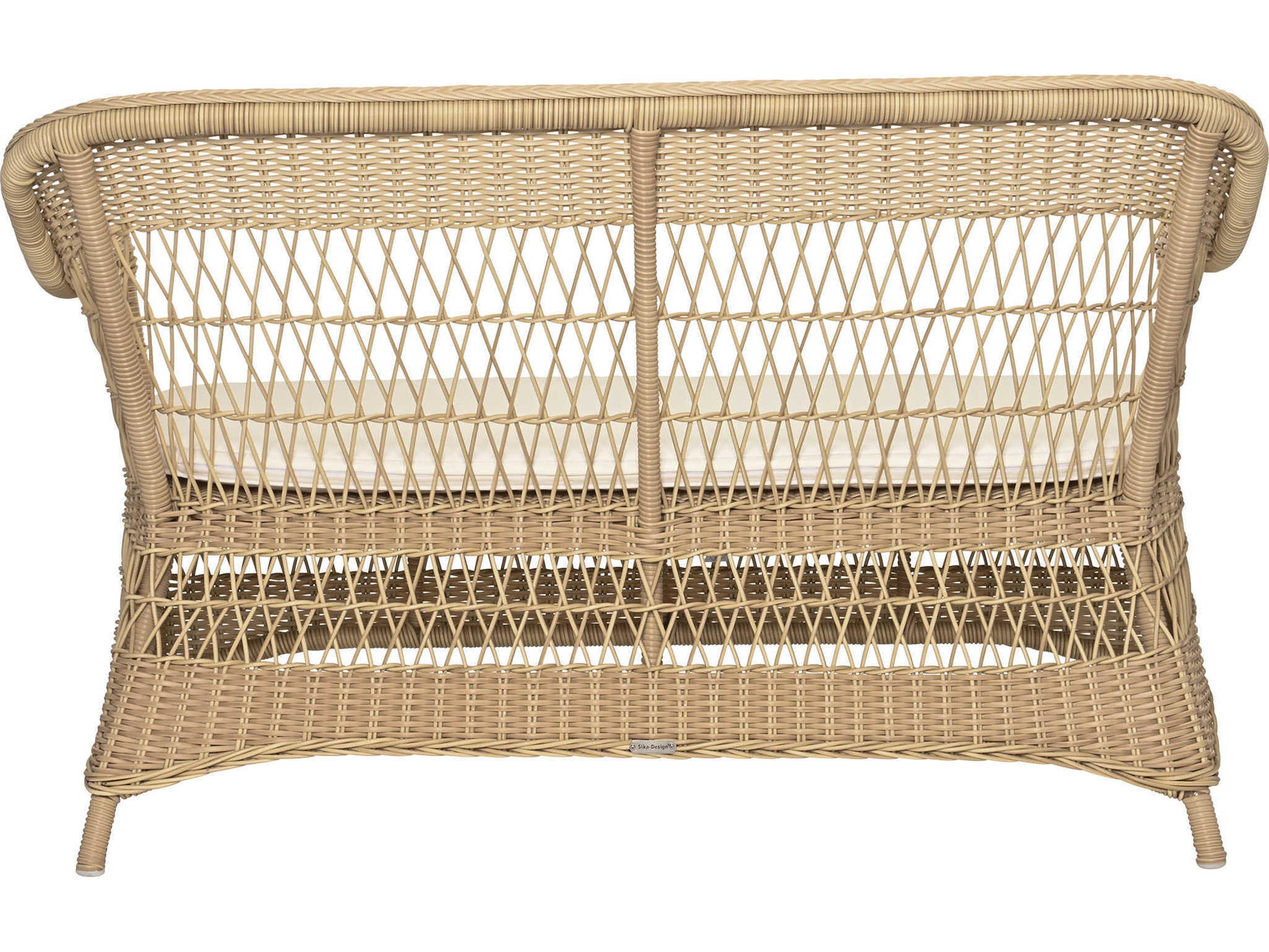 Sika Indoor Georgia Garden Charlot White Upholstered Loveseat