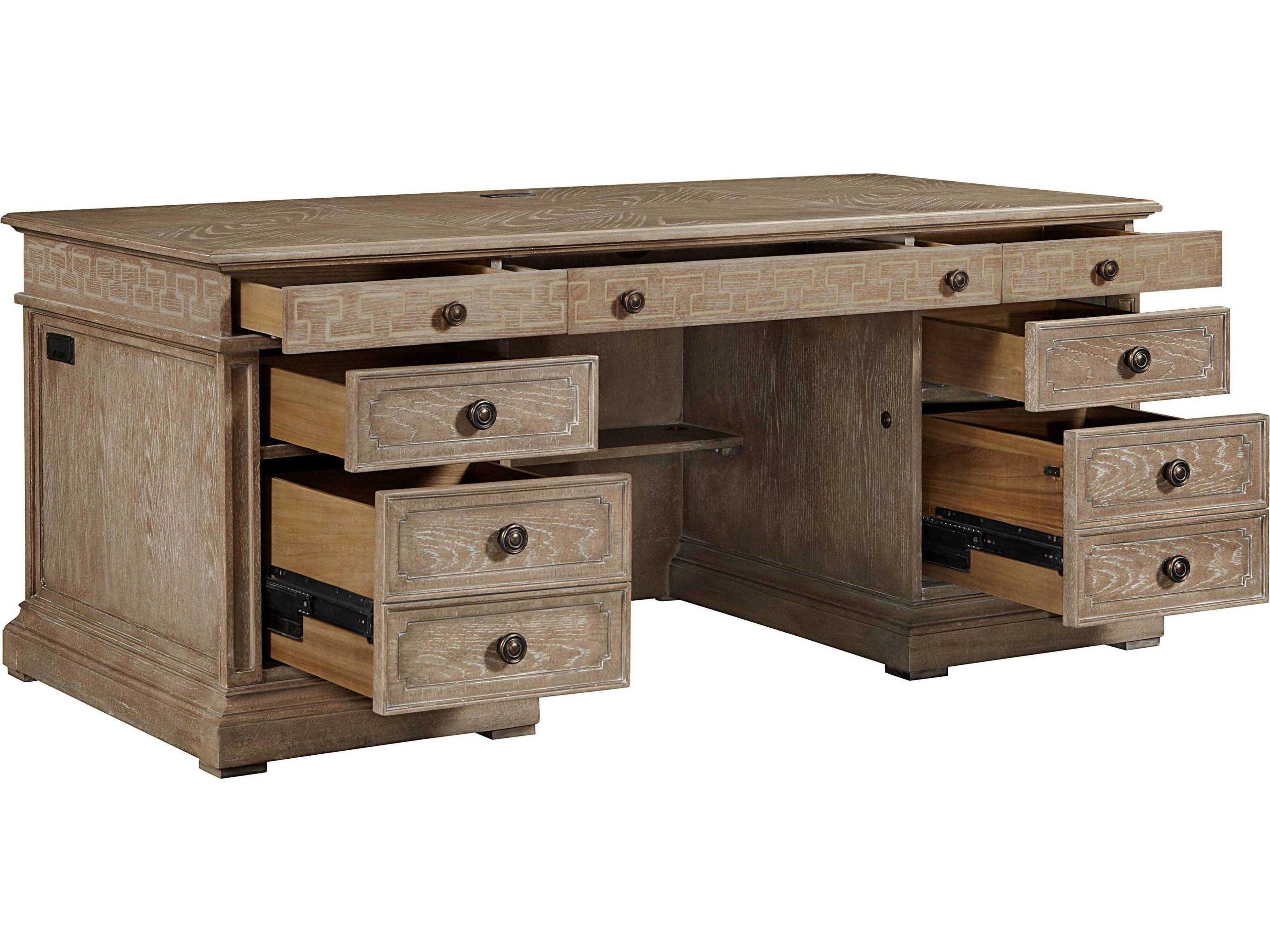 Stanley Furniture Wethersfield Estate Brimfield Oak Executive Desk
