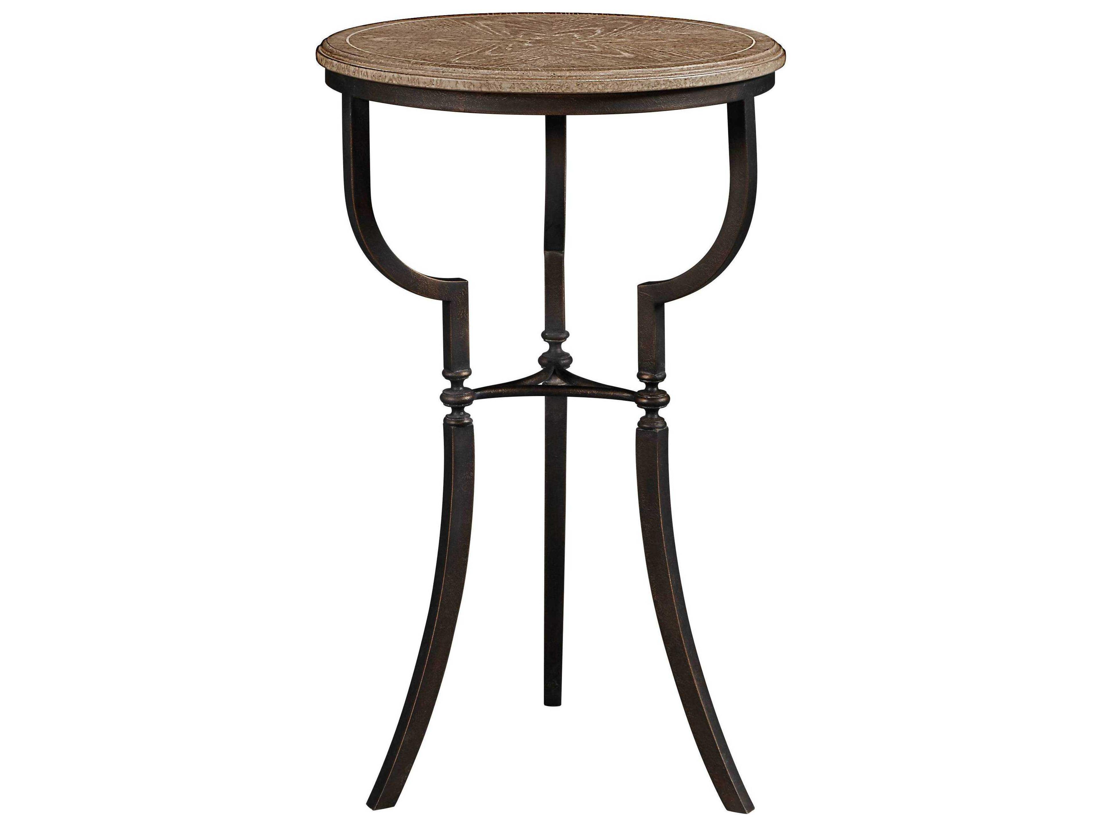 Wethersfield Estate Round Wood Brimfield Oak End Table