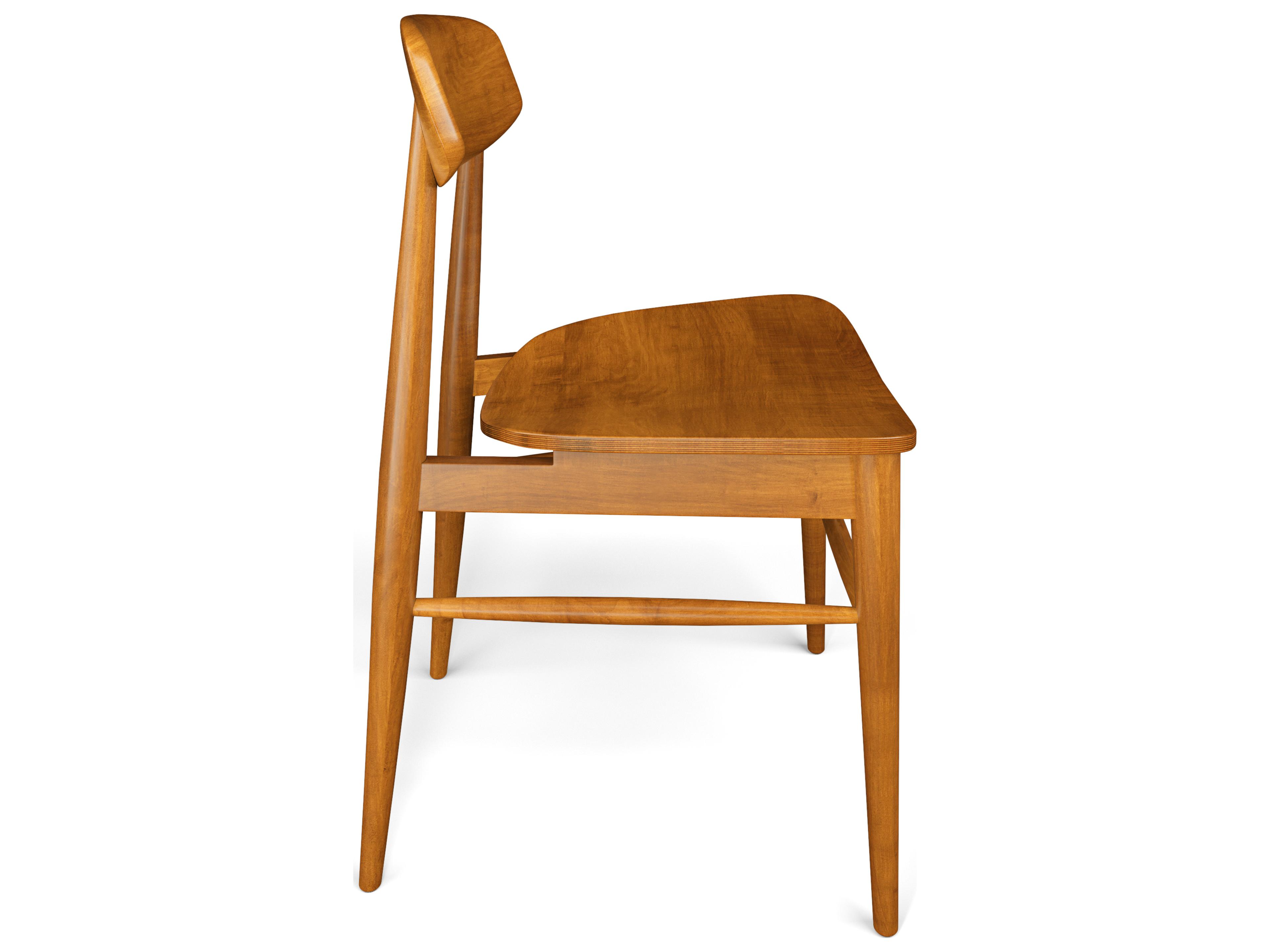 Saloom Banks Beech Wood Brown Armless Dining Chair