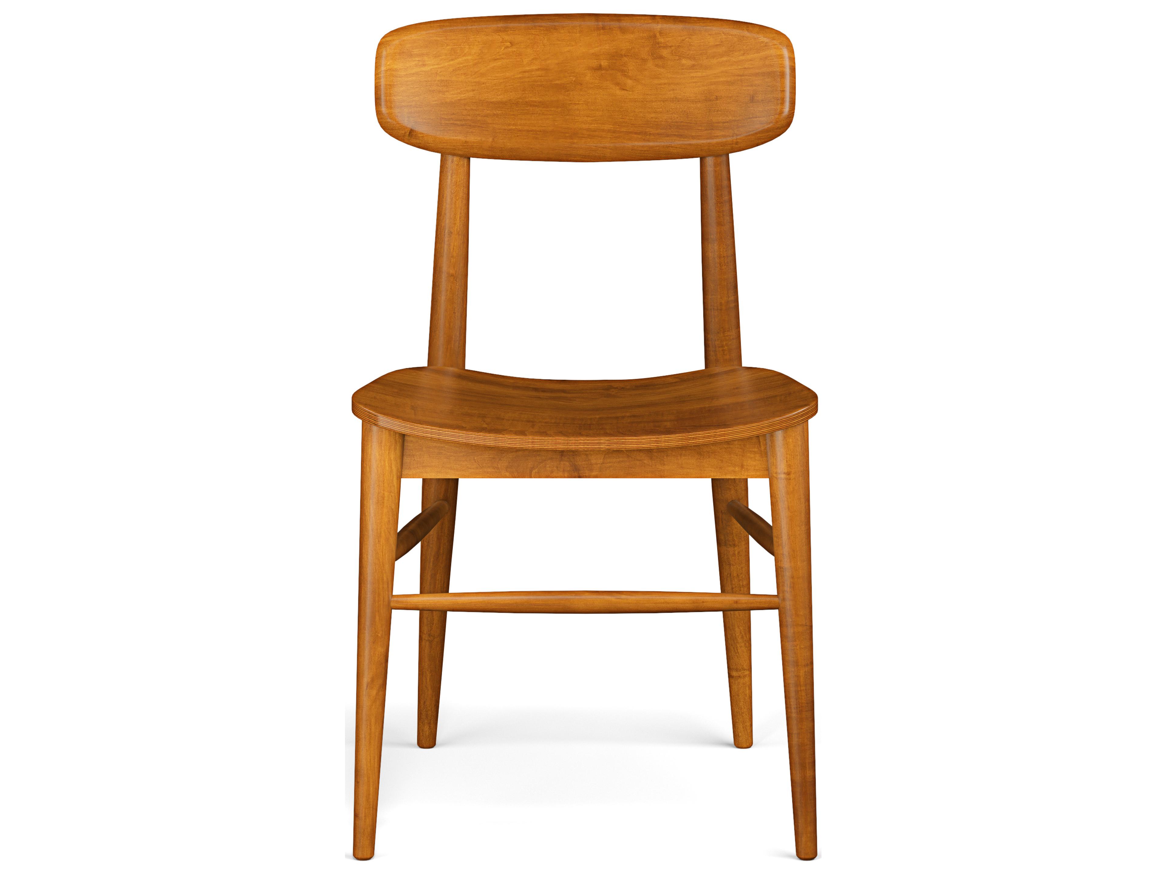 Saloom Banks Beech Wood Brown Armless Dining Chair