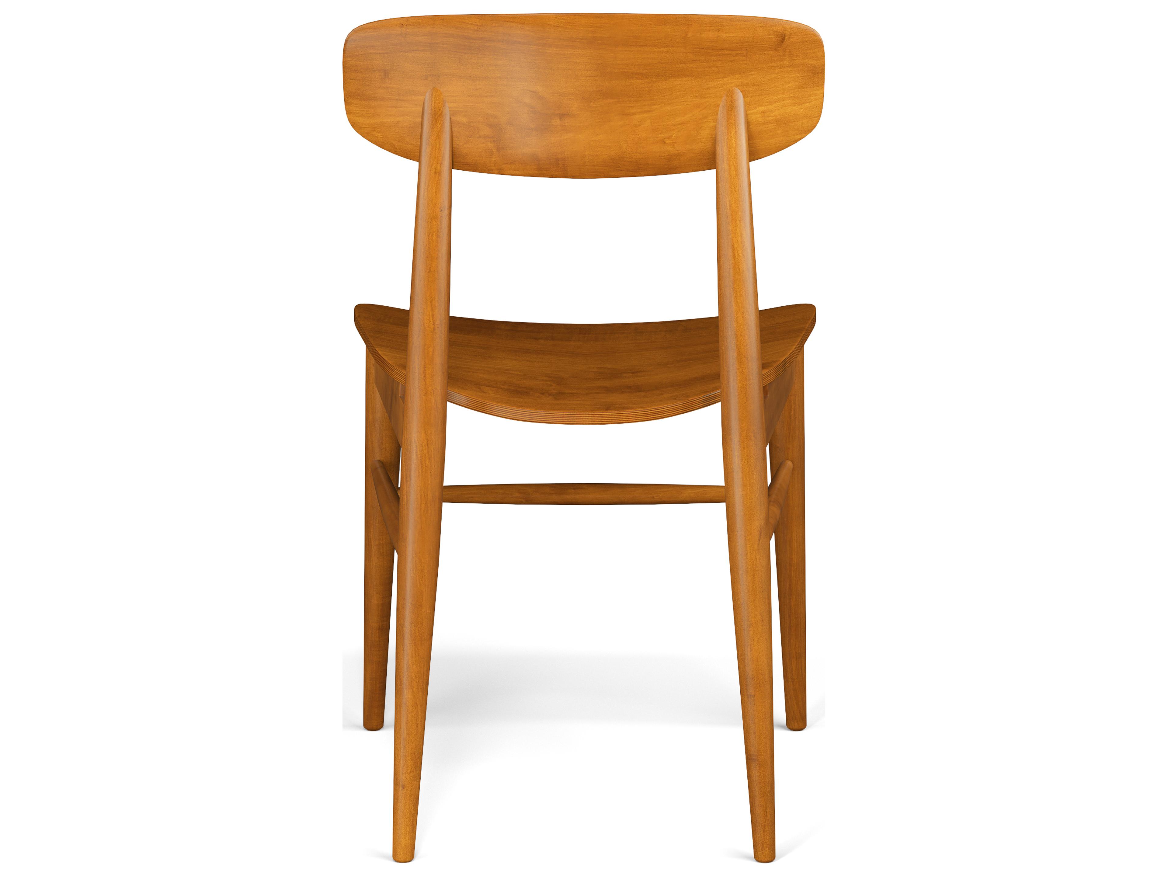 Saloom Banks Beech Wood Brown Armless Dining Chair