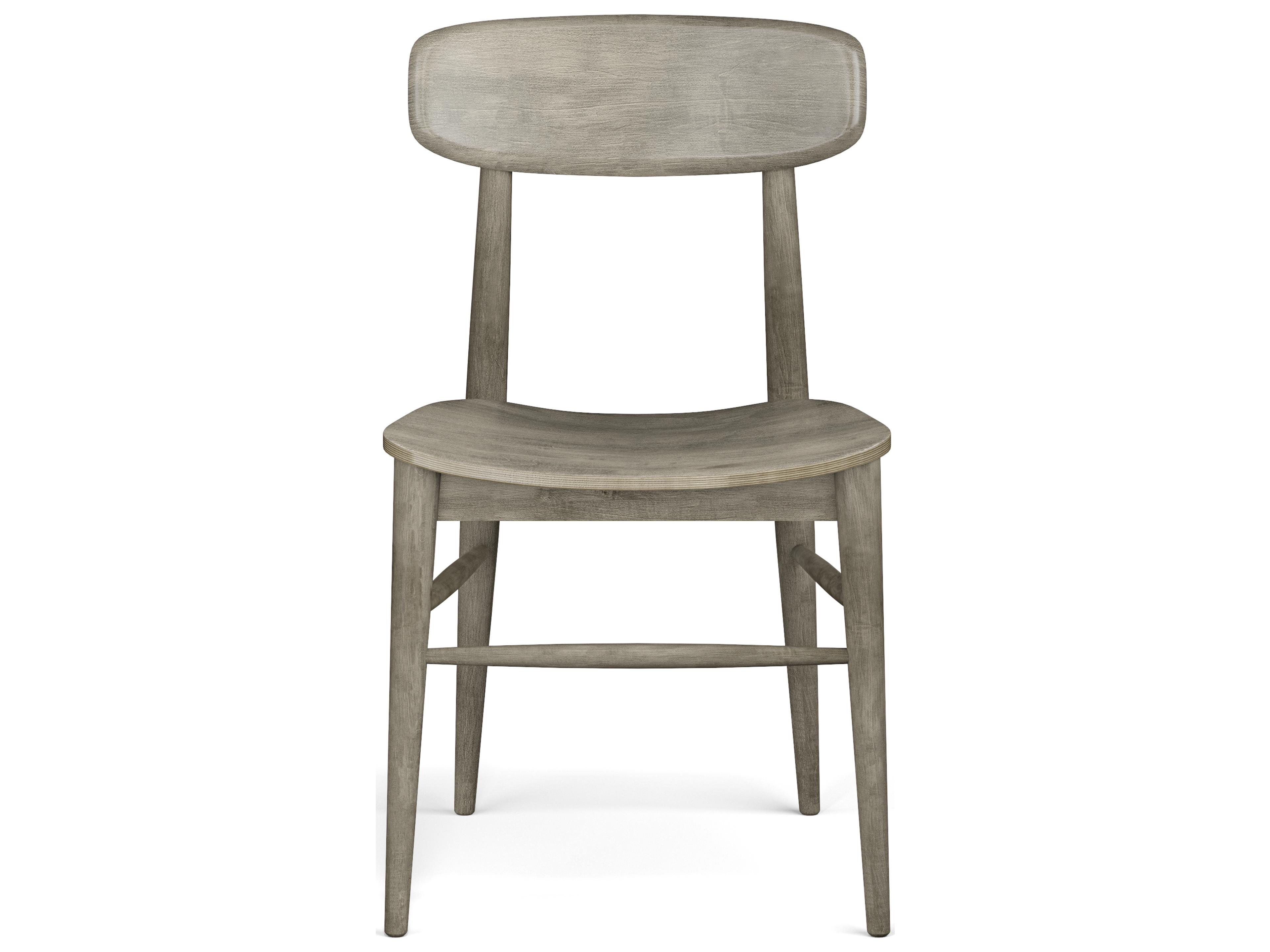 Saloom Banks Beech Wood Gray Armless Dining Chair
