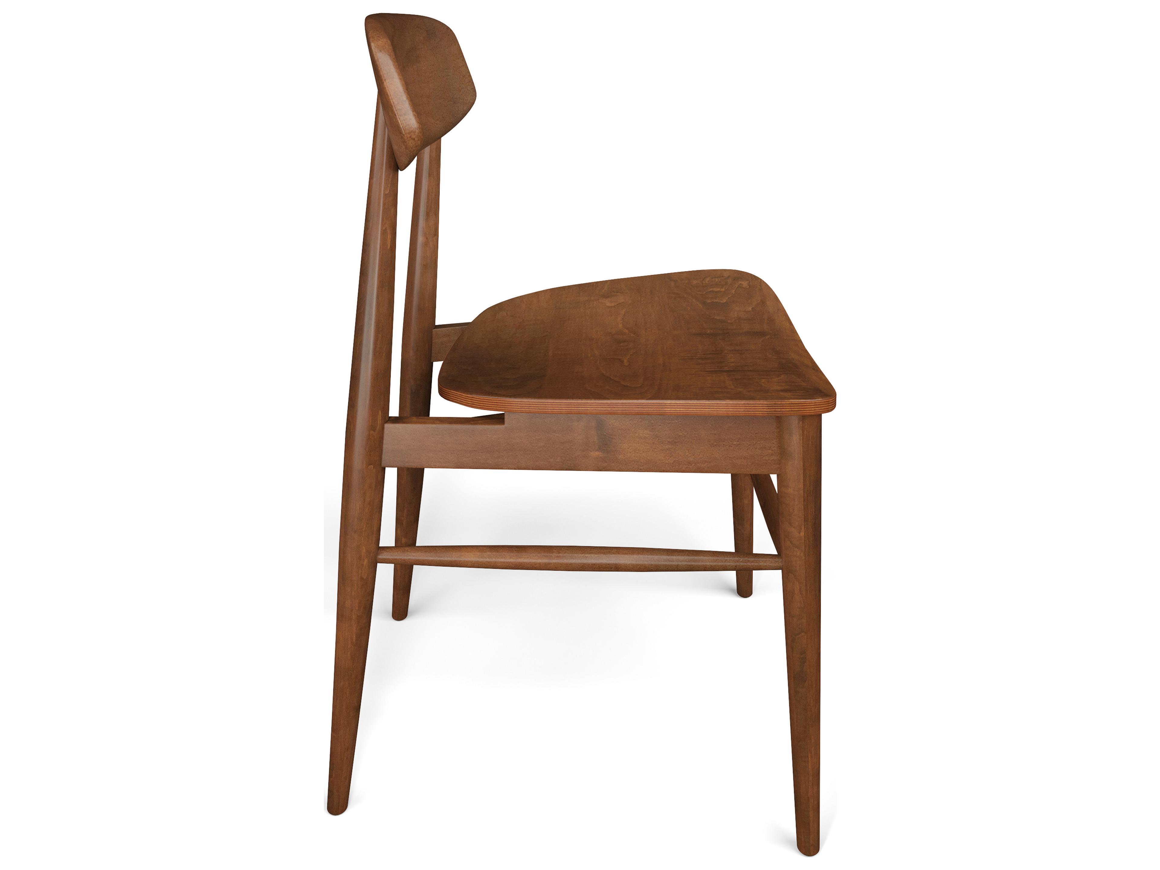 Saloom Banks Beech Wood Brown Armless Dining Chair