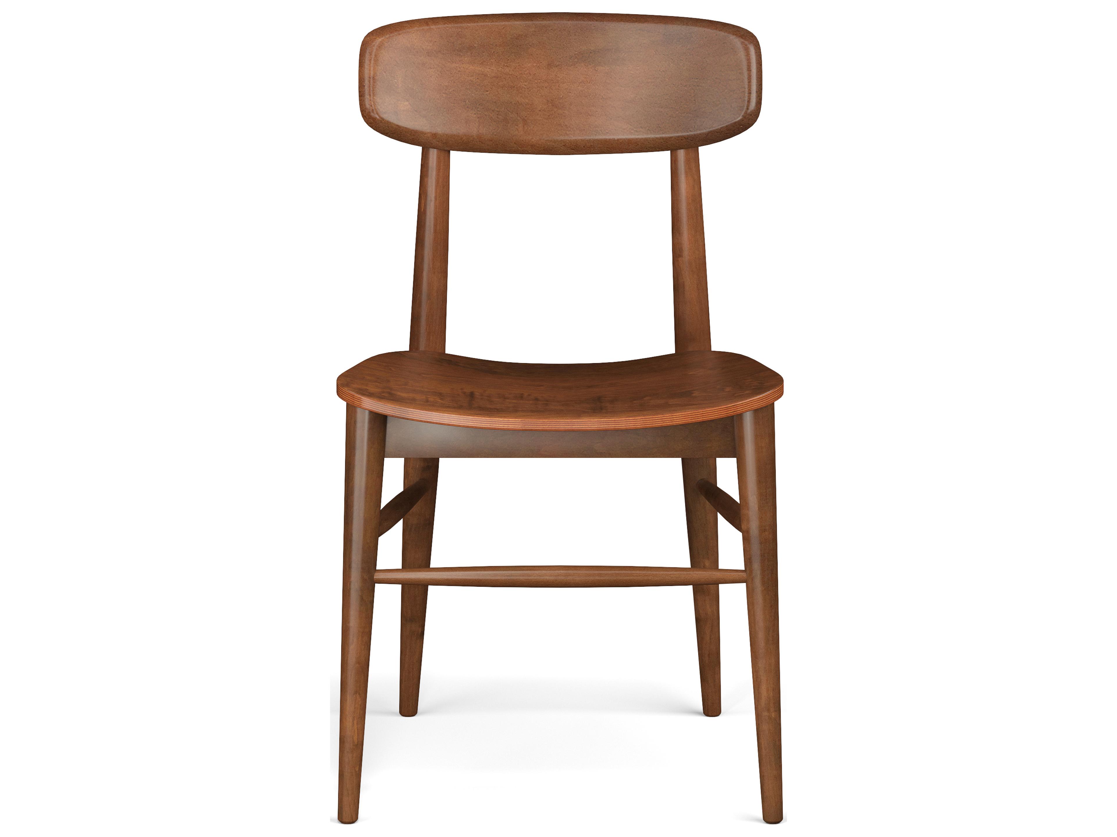 Saloom Banks Beech Wood Brown Armless Dining Chair