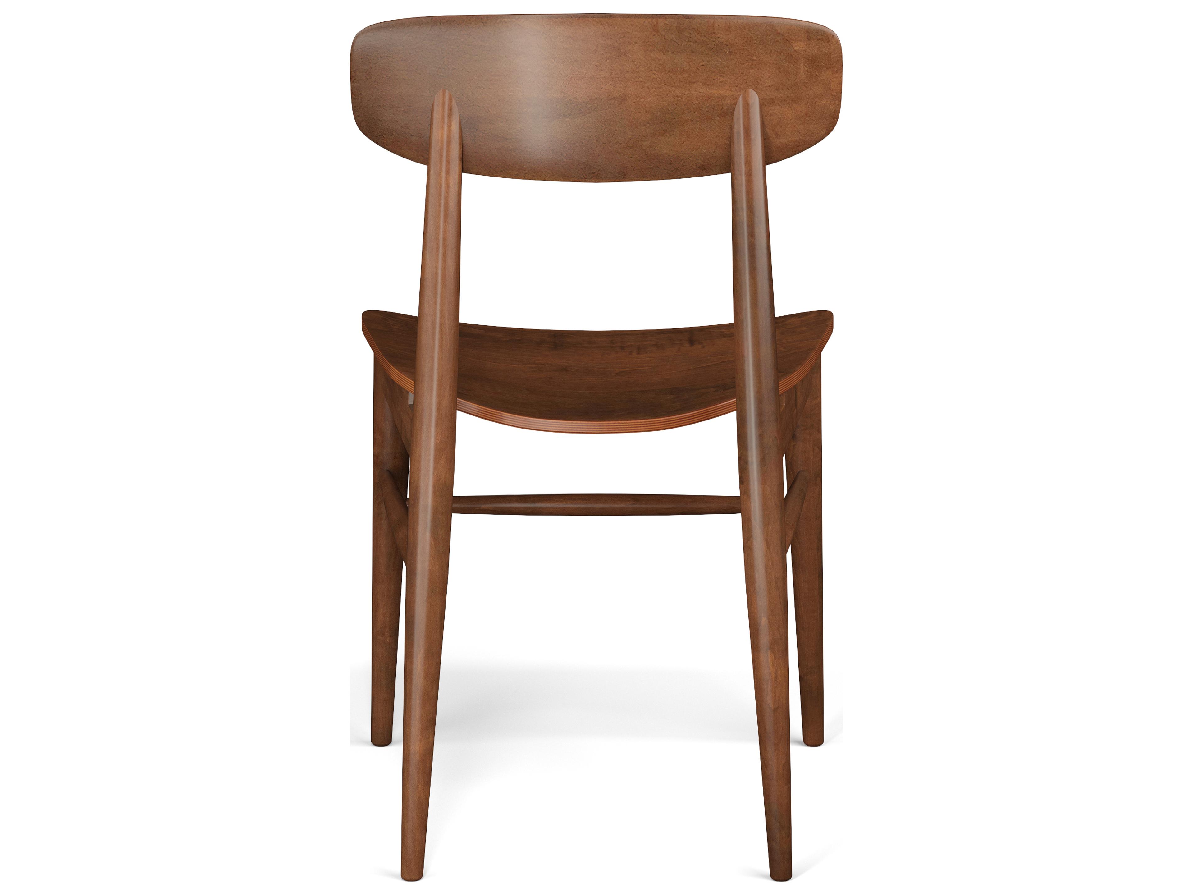 Saloom Banks Beech Wood Brown Armless Dining Chair