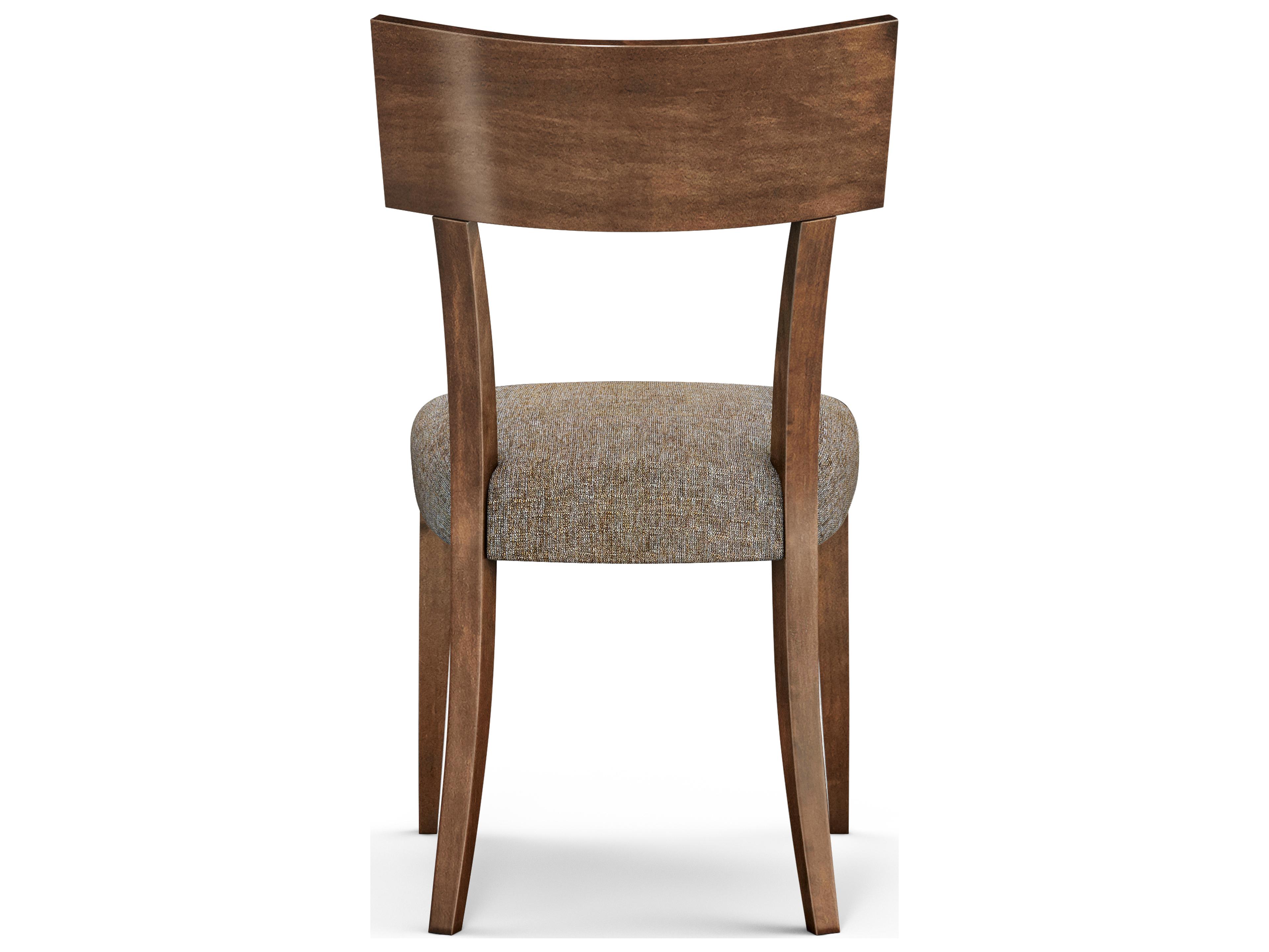 Saloom Simon Beech Wood Brown Upholstered Armless Dining Chair