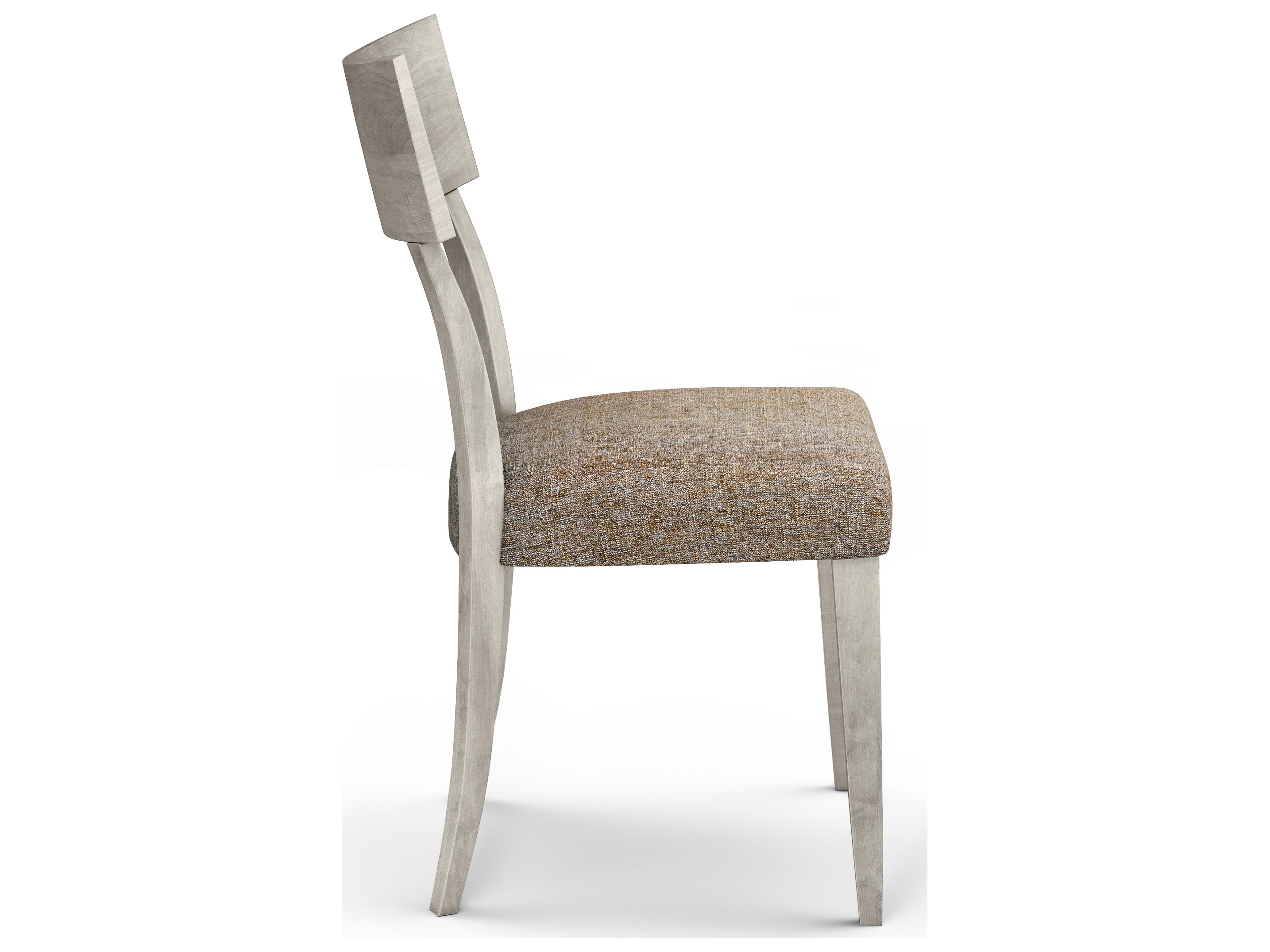 Saloom Simon Beech Wood Brown Upholstered Armless Dining Chair