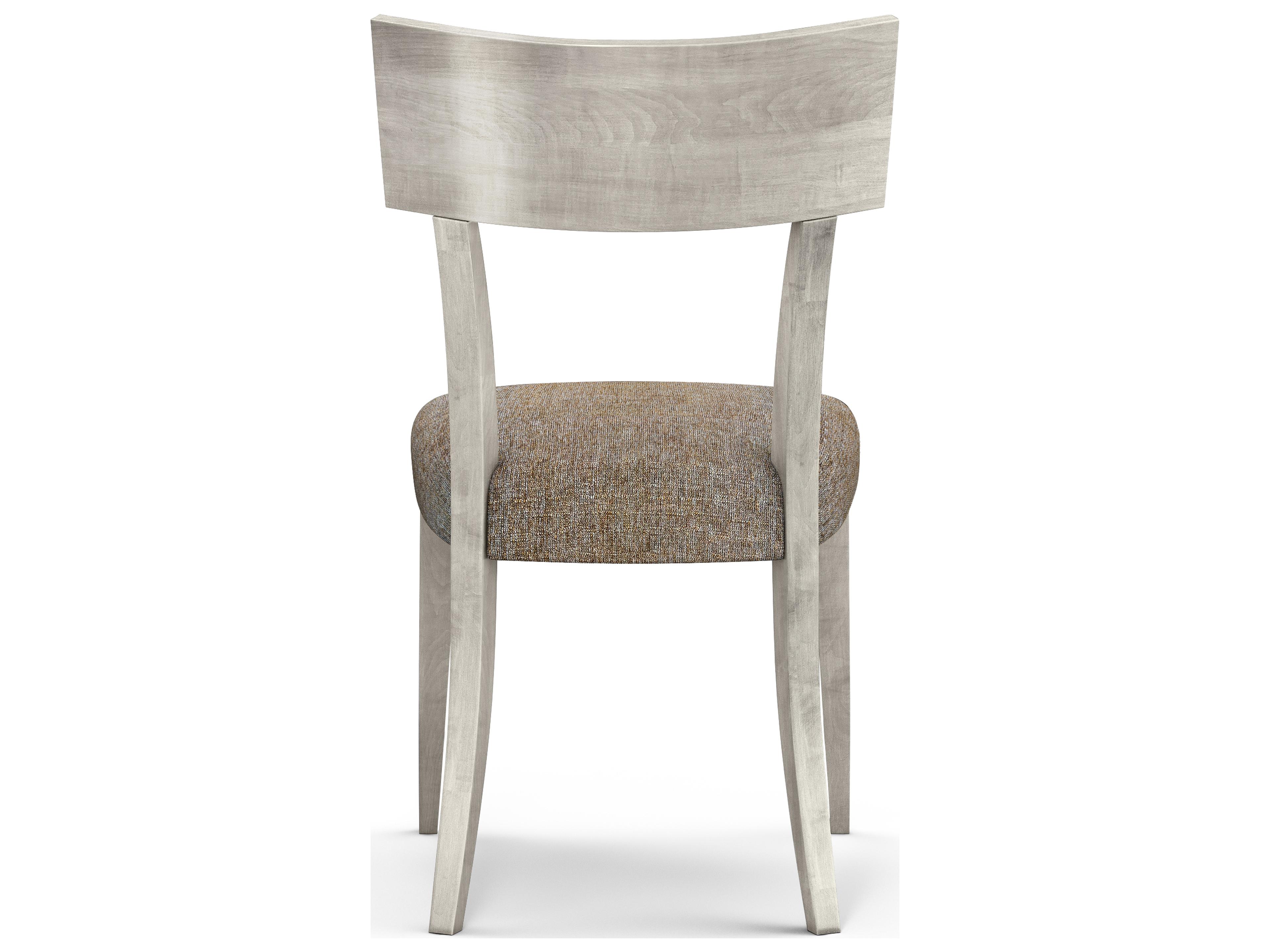Saloom Simon Beech Wood Brown Upholstered Armless Dining Chair
