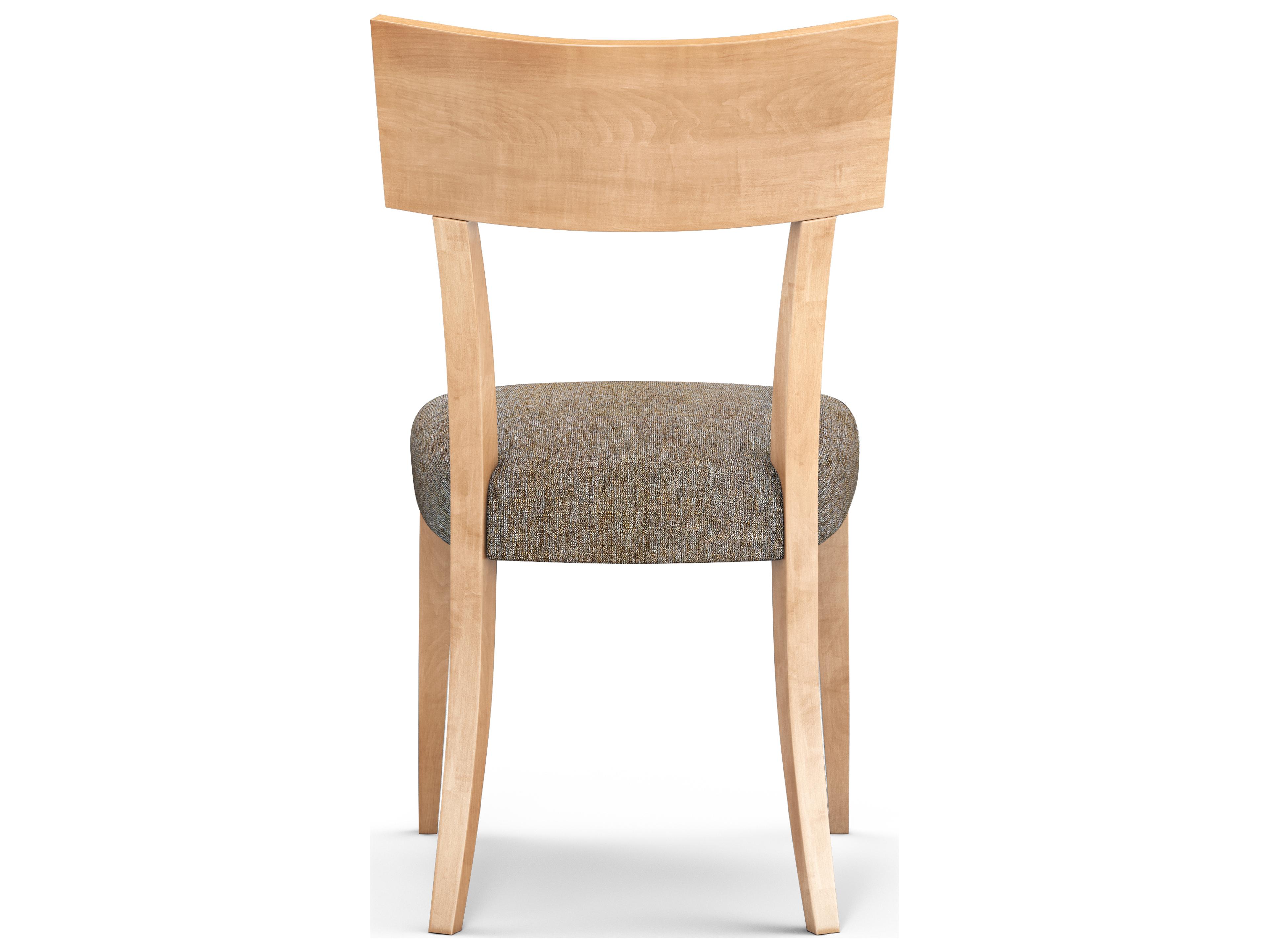 Saloom Simon Beech Wood Brown Upholstered Armless Dining Chair