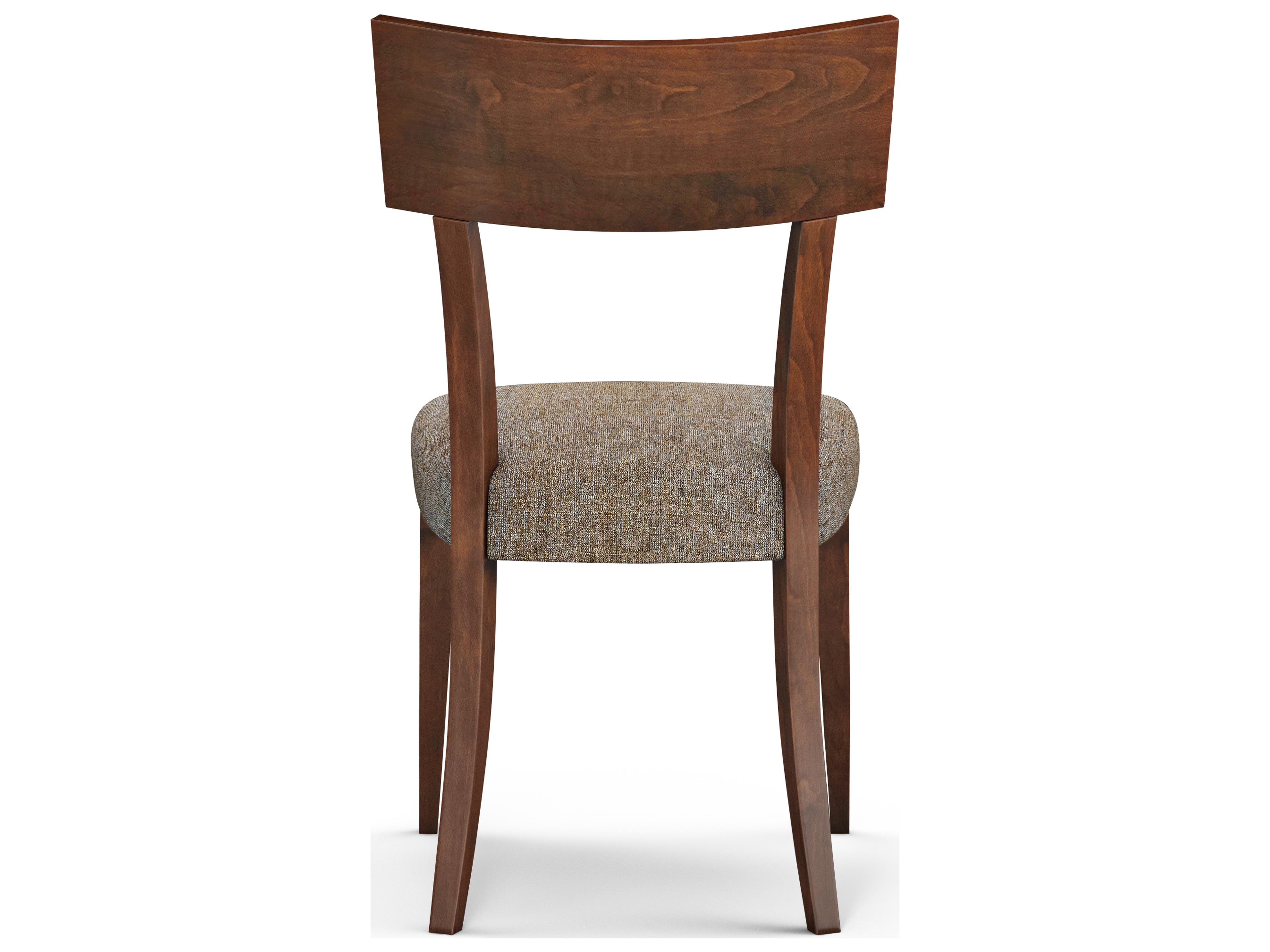 Saloom Simon Beech Wood Brown Upholstered Armless Dining Chair