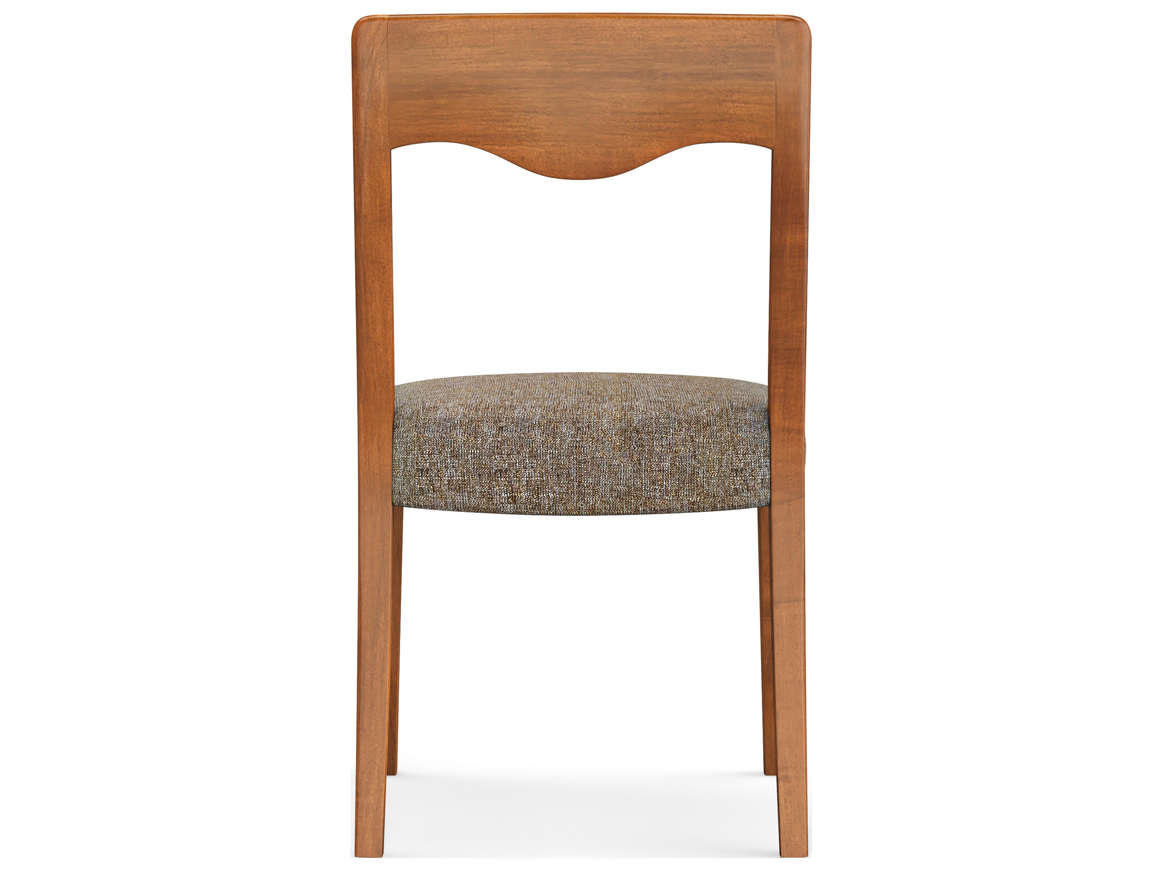 Saloom Rachel Beech Wood Brown Upholstered Armless Dining Chair