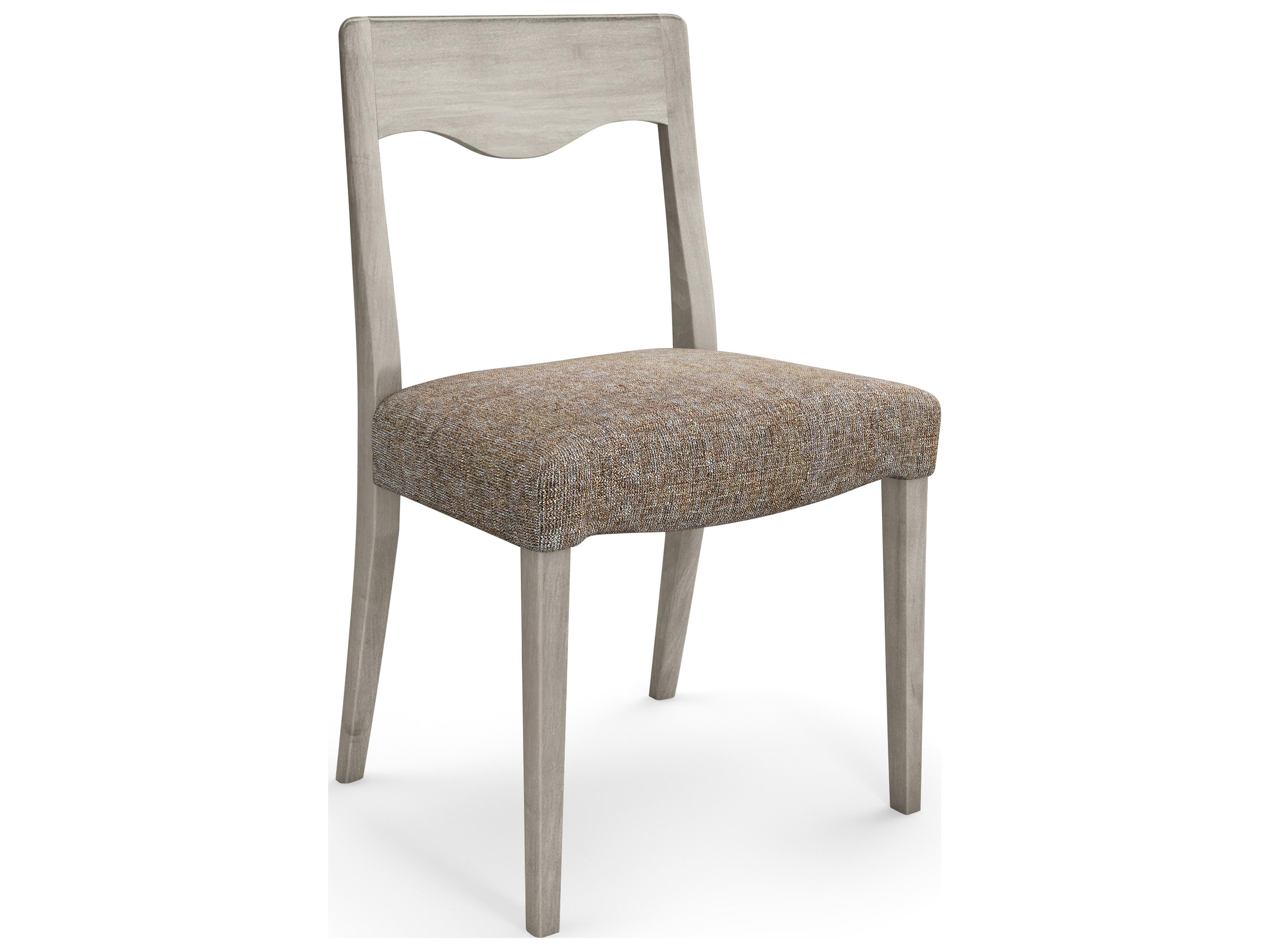 Rachel Beech Wood Brown Upholstered Armless Dining Chair