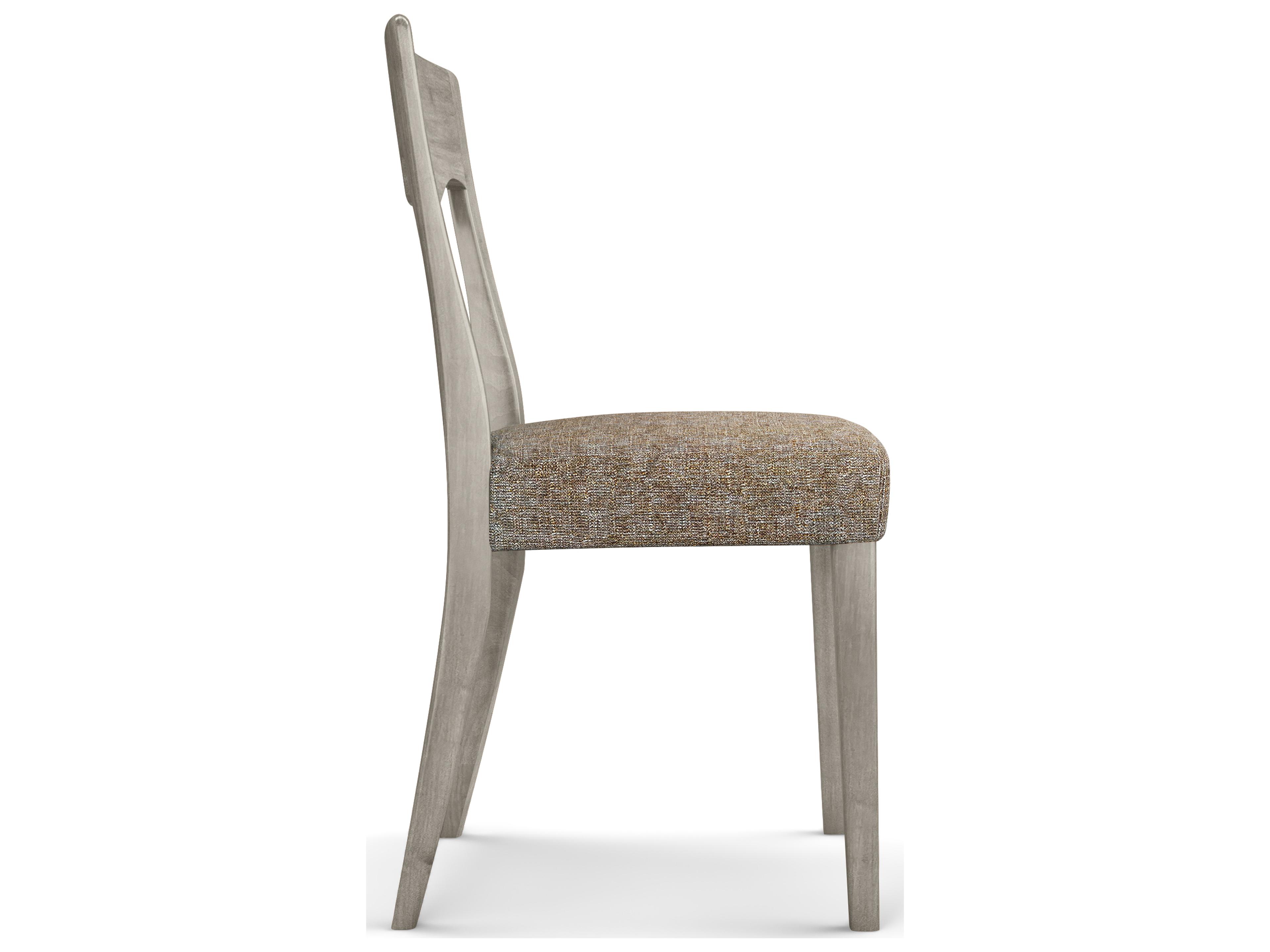 Saloom Rachel Beech Wood Brown Upholstered Armless Dining Chair