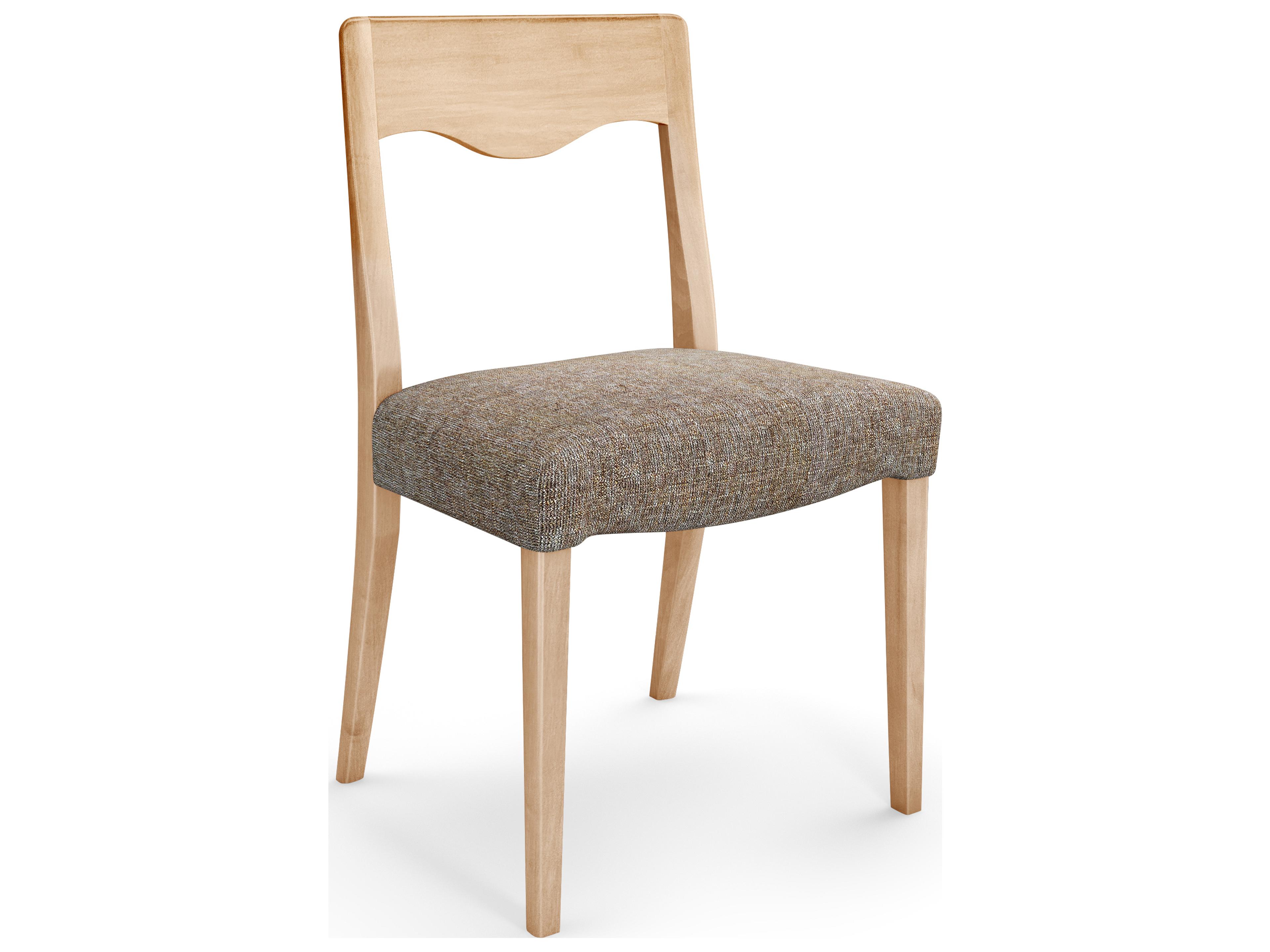 Rachel Beech Wood Brown Upholstered Armless Dining Chair