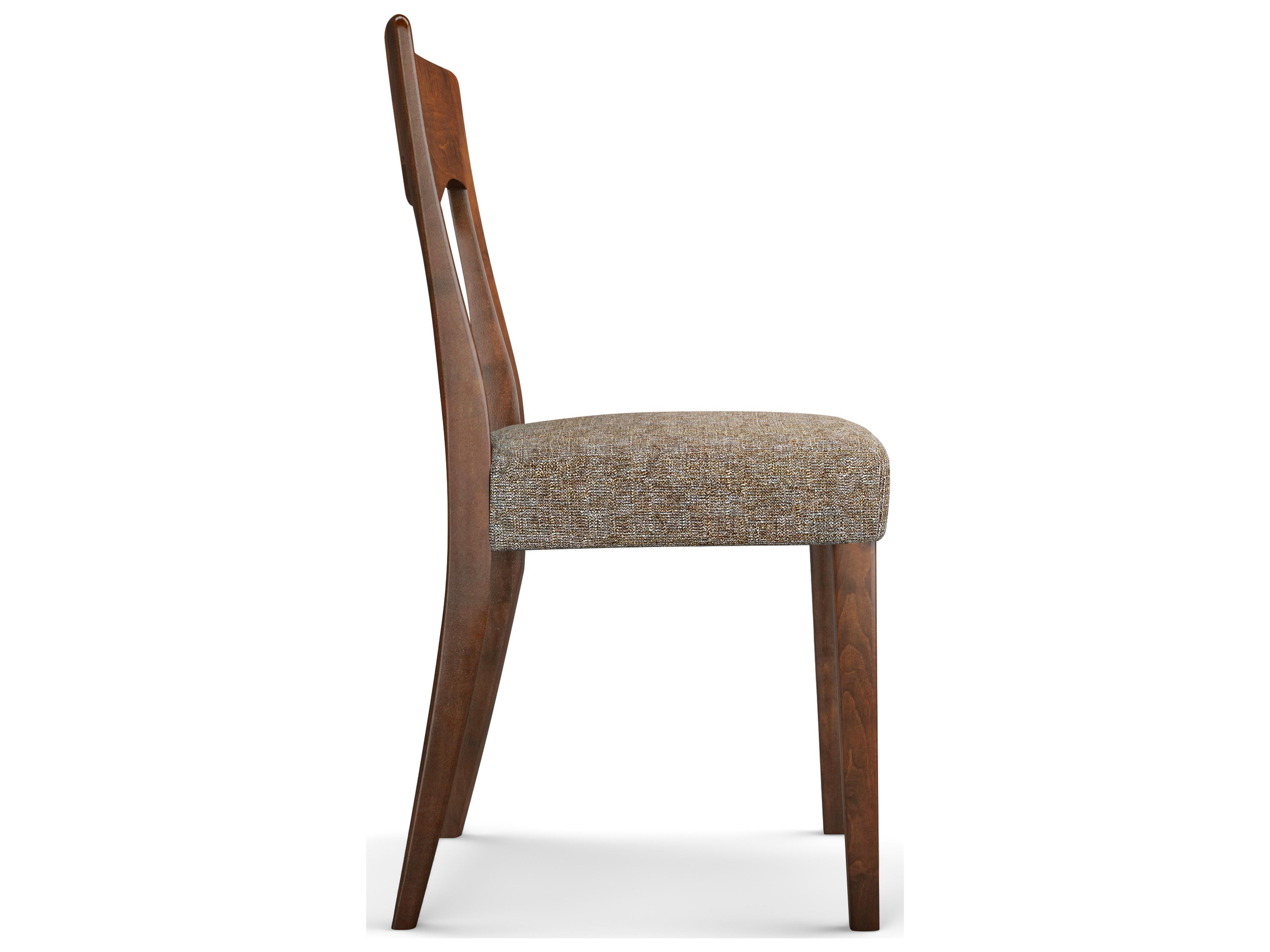 Saloom Rachel Beech Wood Beige Upholstered Armless Dining Chair