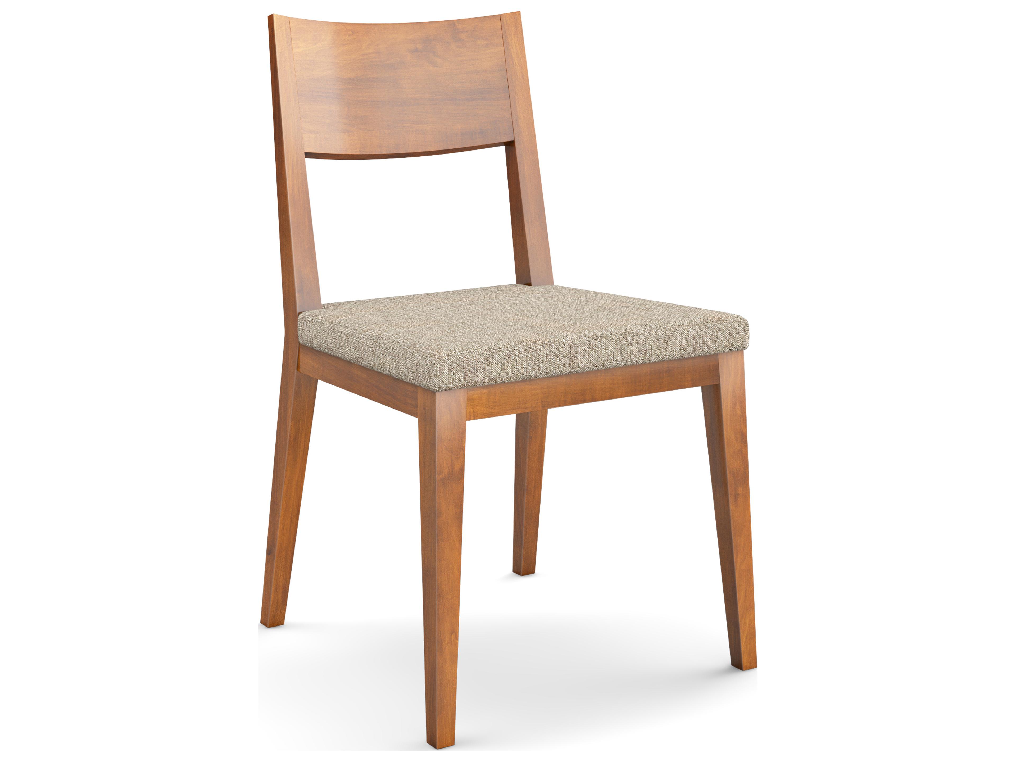 Parker Beech Wood Beige Upholstered Armless Dining Chair