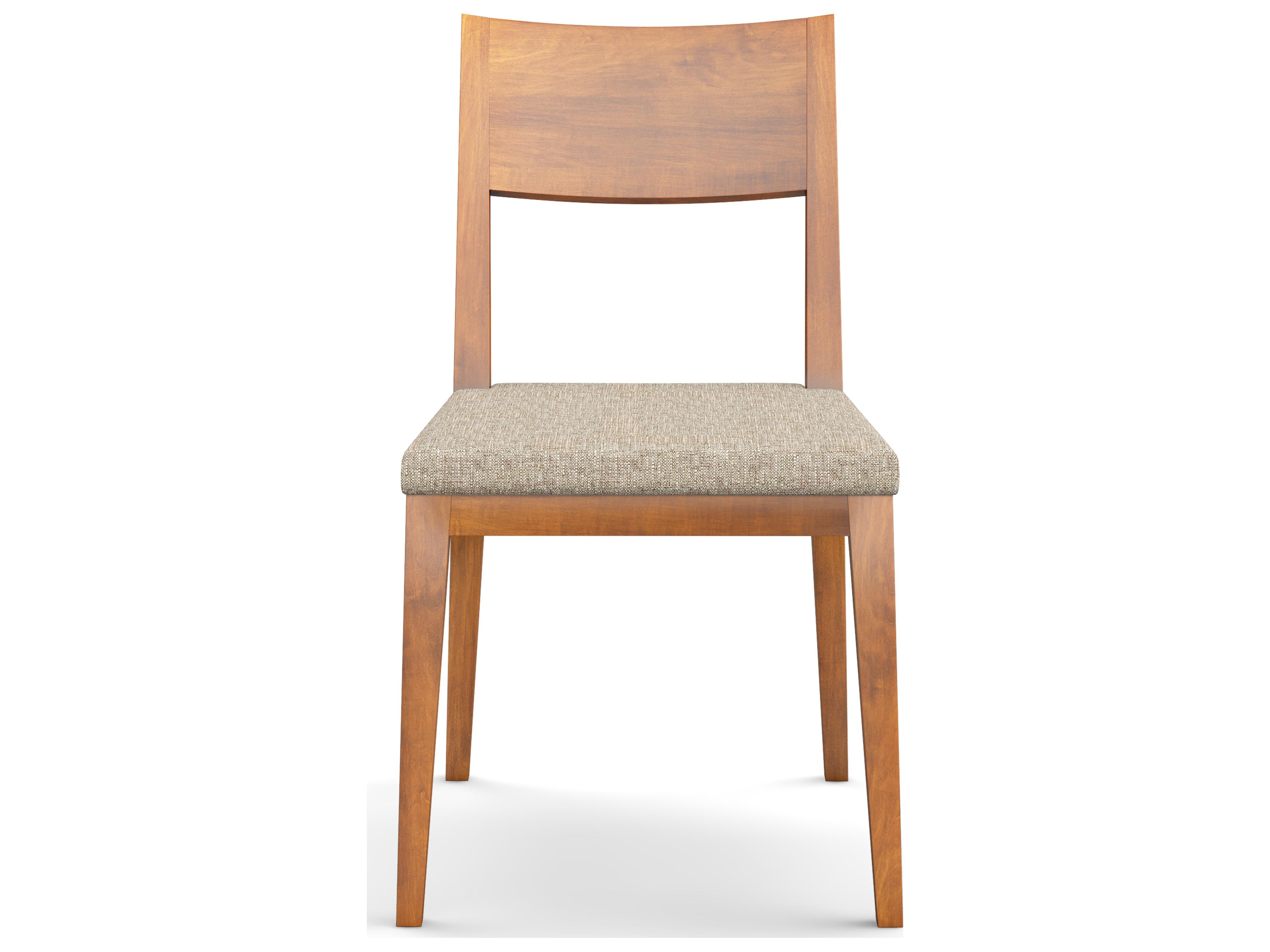 Saloom Parker Beech Wood Beige Upholstered Armless Dining Chair