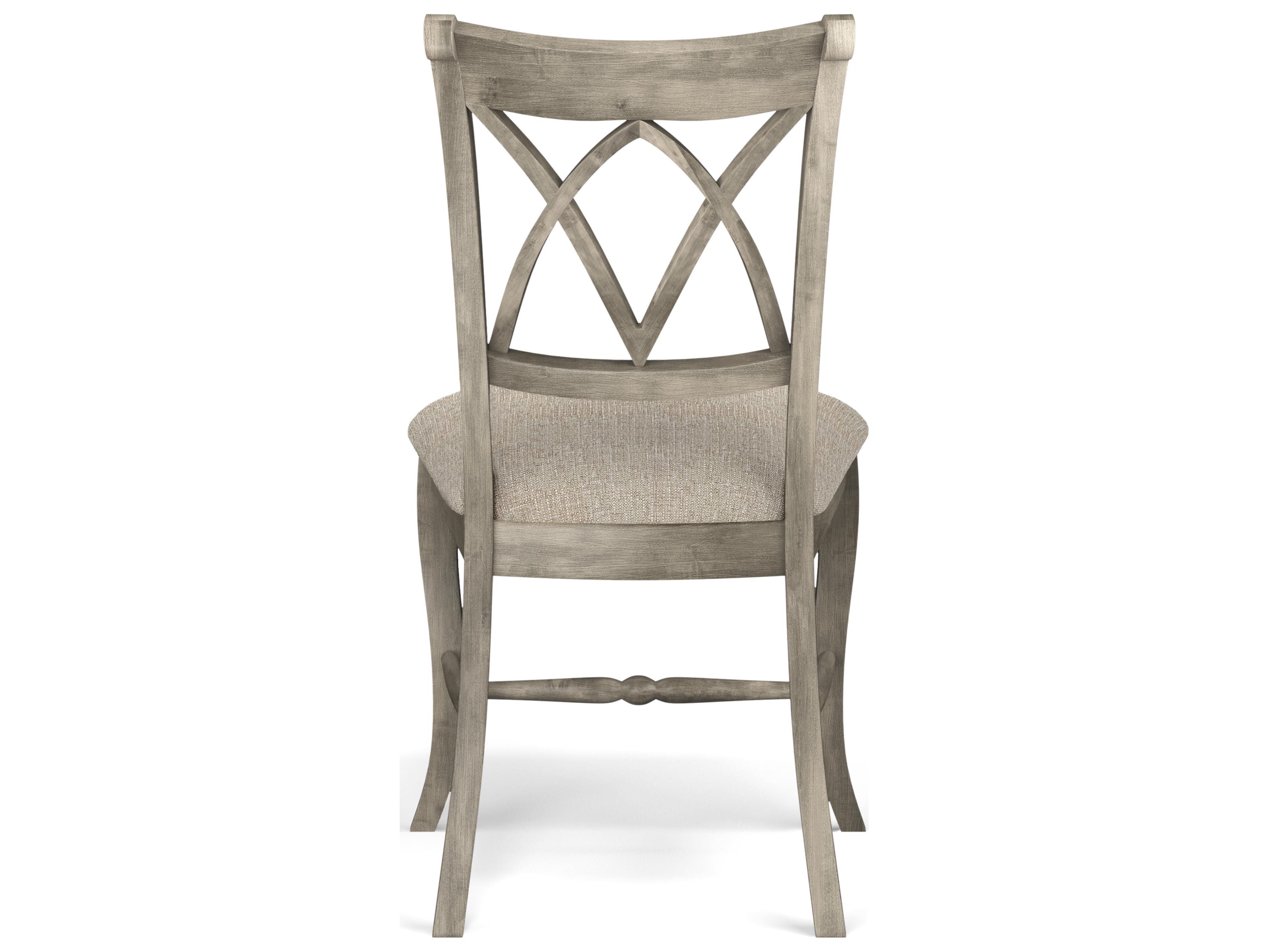 Saloom Emma Beech Wood Beige Upholstered Armless Dining Chair