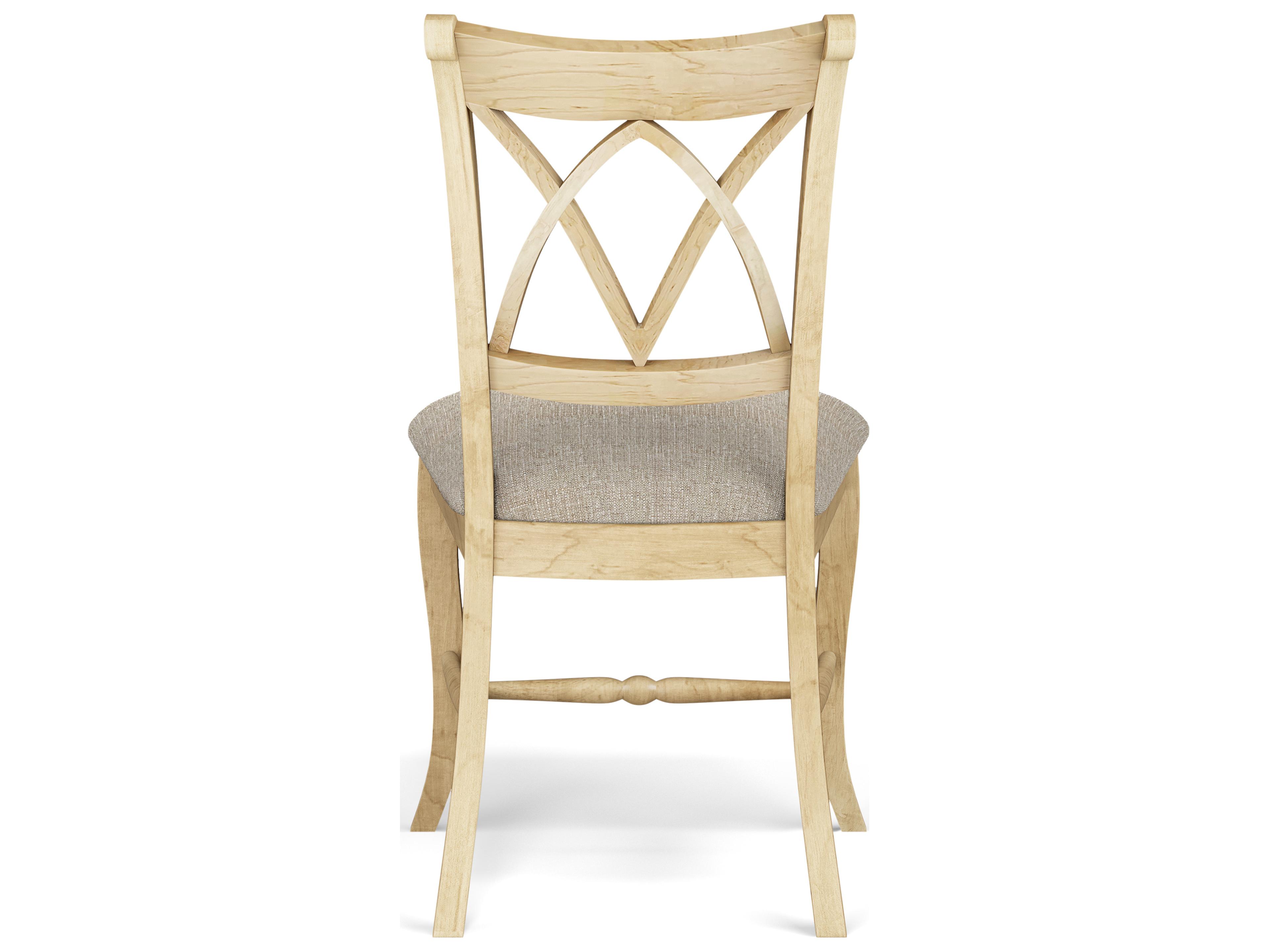 Saloom Emma Beech Wood Beige Upholstered Armless Dining Chair