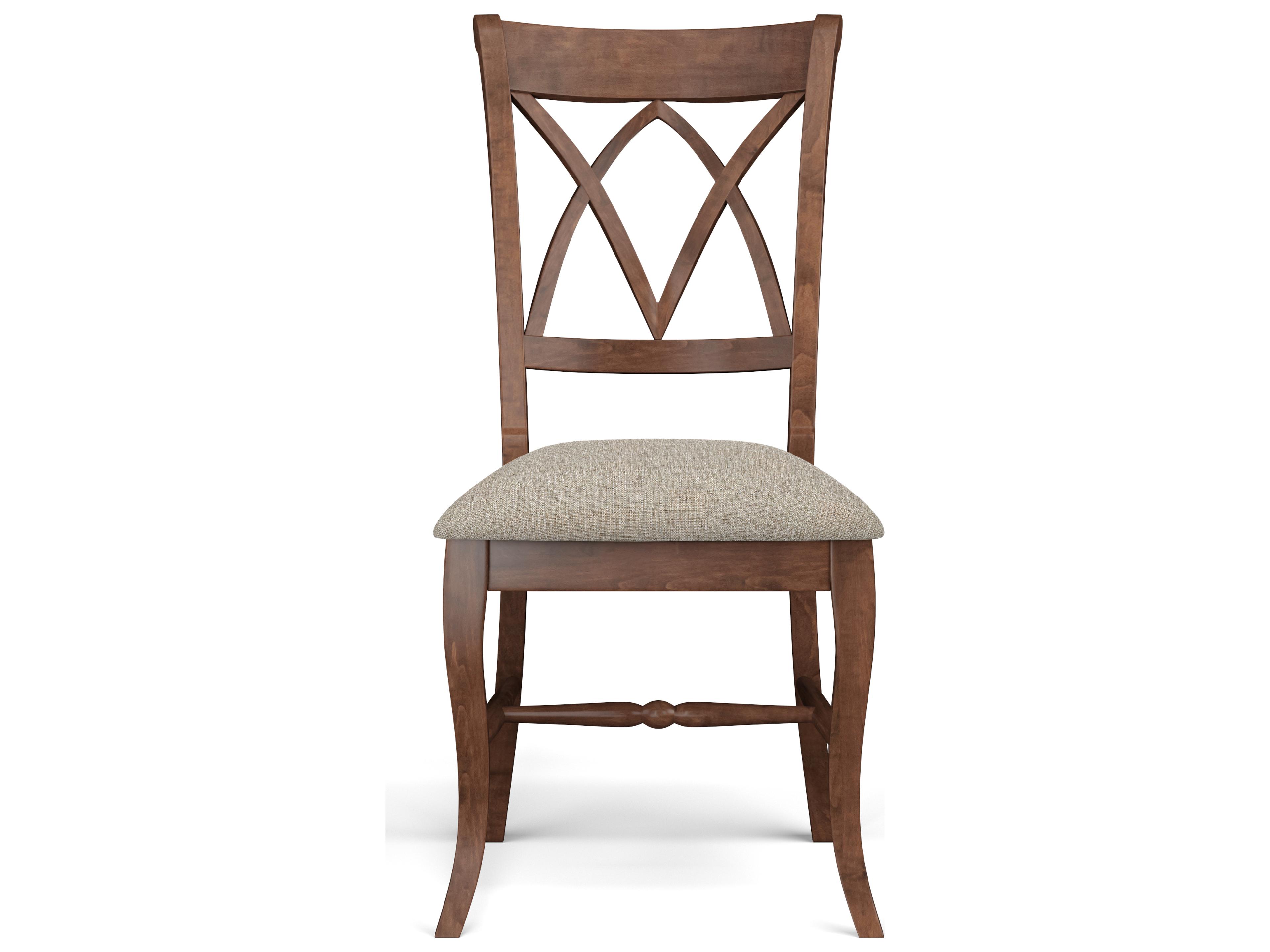 Saloom Emma Beech Wood Beige Upholstered Armless Dining Chair