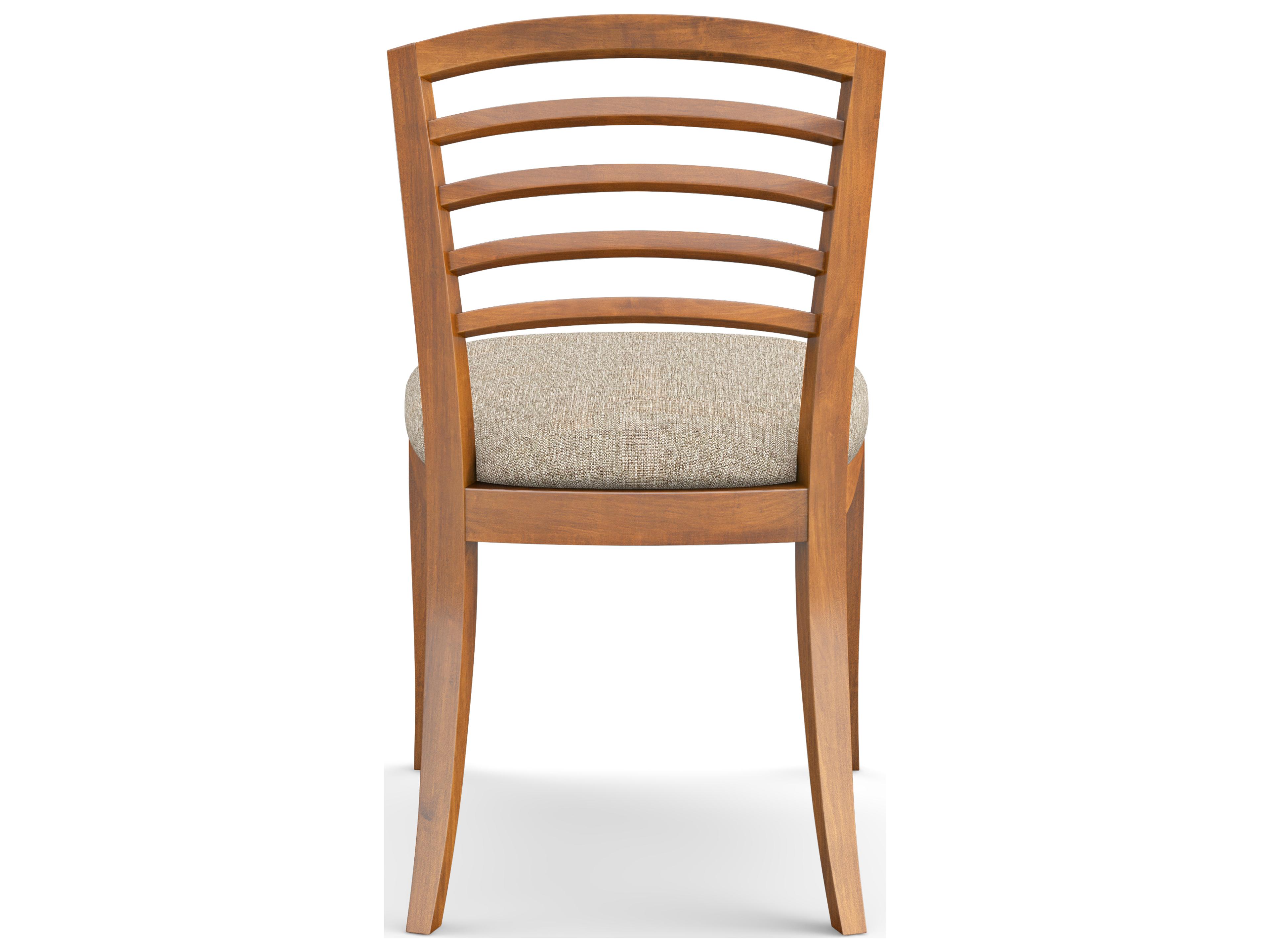Saloom Campbell Beech Wood Beige Upholstered Armless Dining Chair