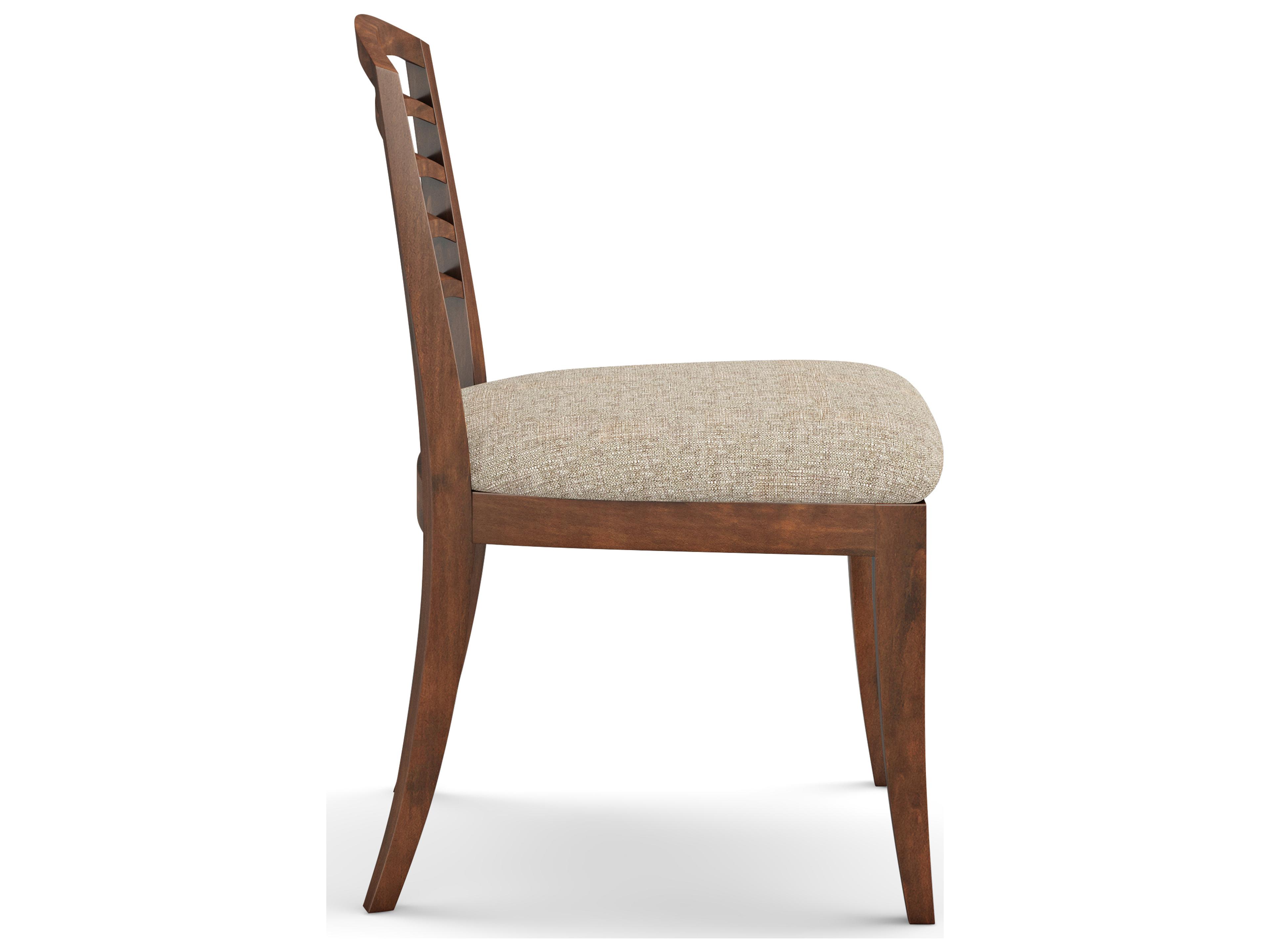 Saloom Campbell Beech Wood Beige Upholstered Armless Dining Chair