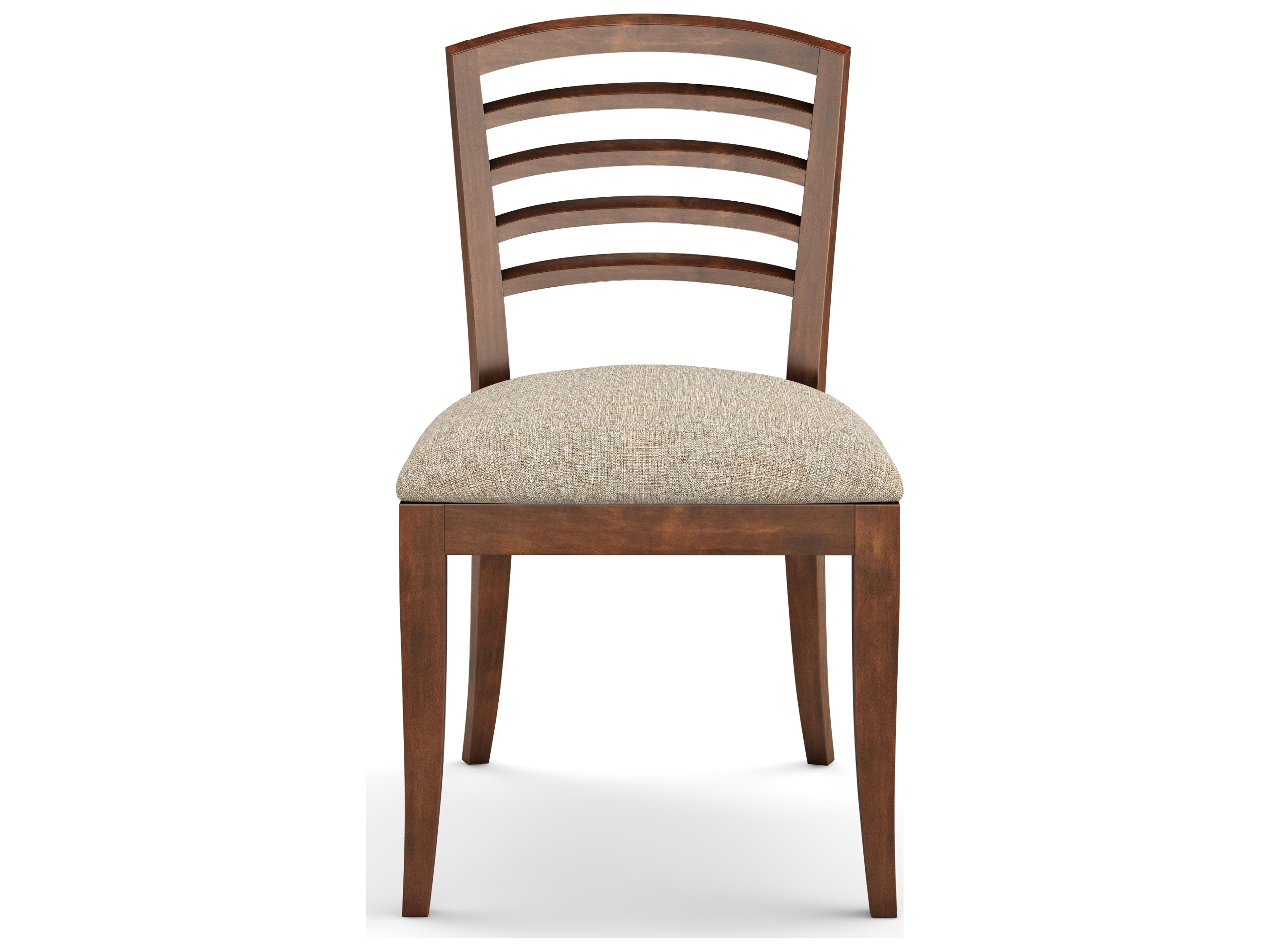 Saloom Campbell Beech Wood Beige Upholstered Armless Dining Chair