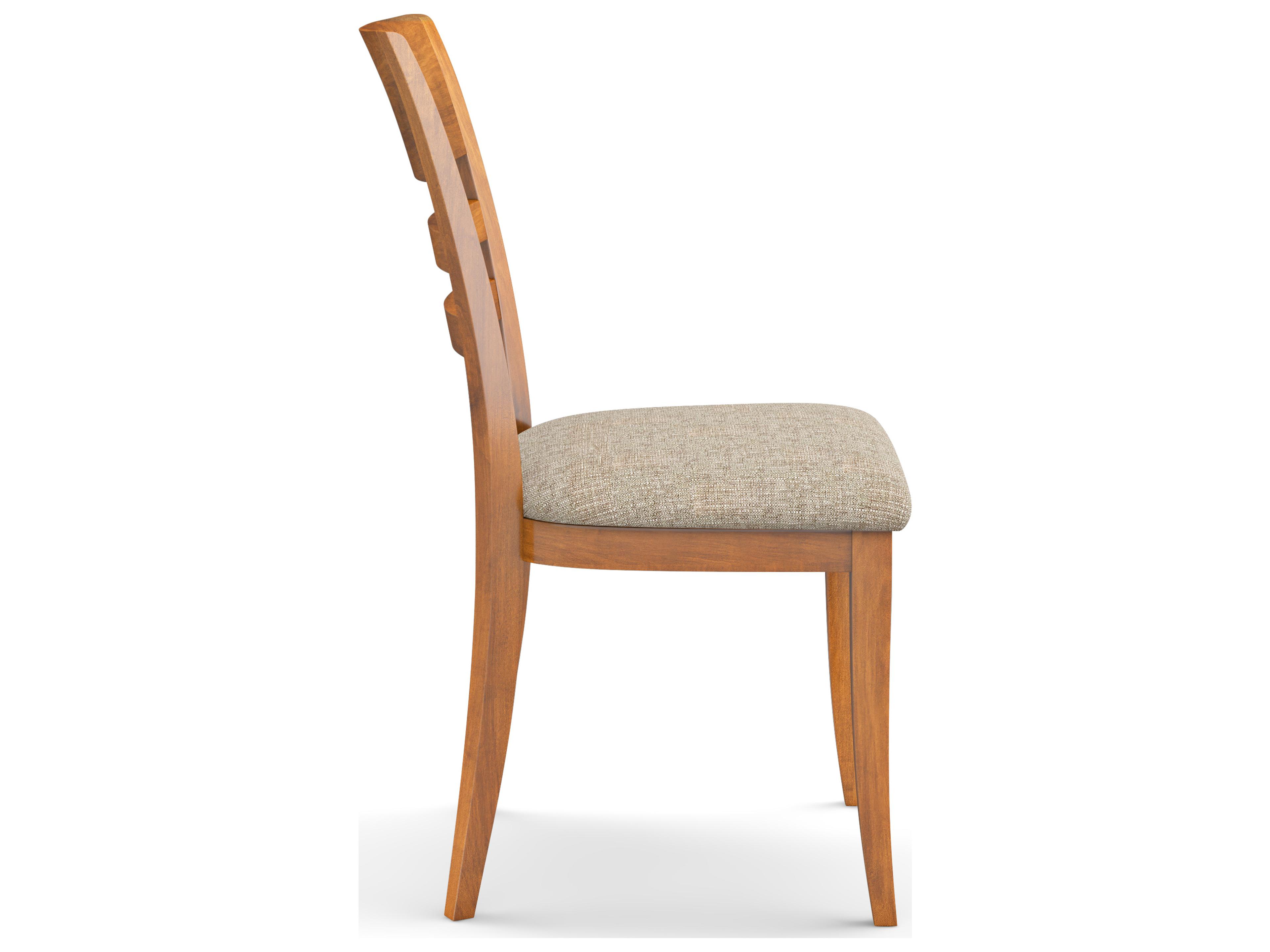 Saloom Sophia Beech Wood Beige Upholstered Armless Dining Chair