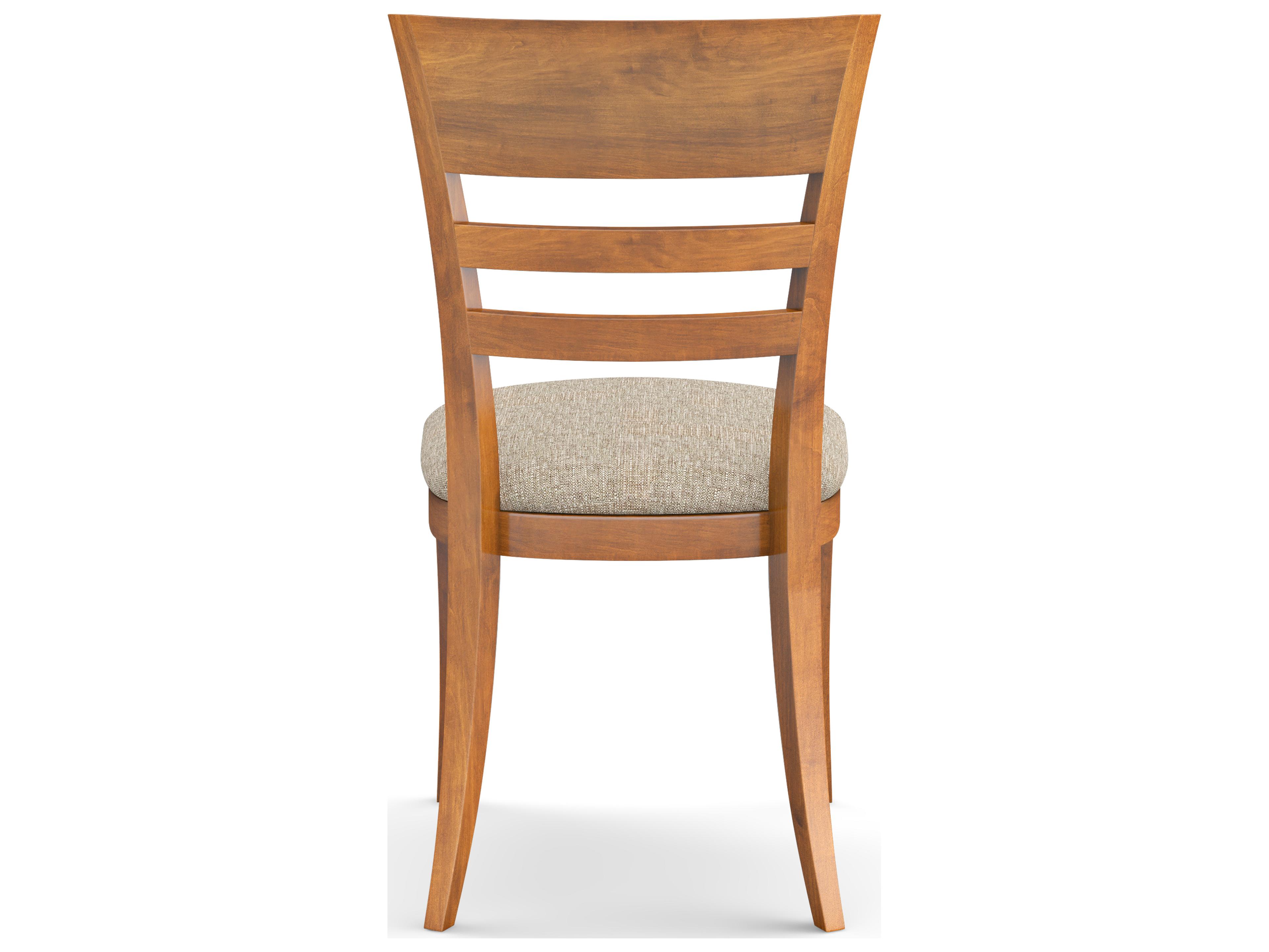 Saloom Sophia Beech Wood Beige Upholstered Armless Dining Chair