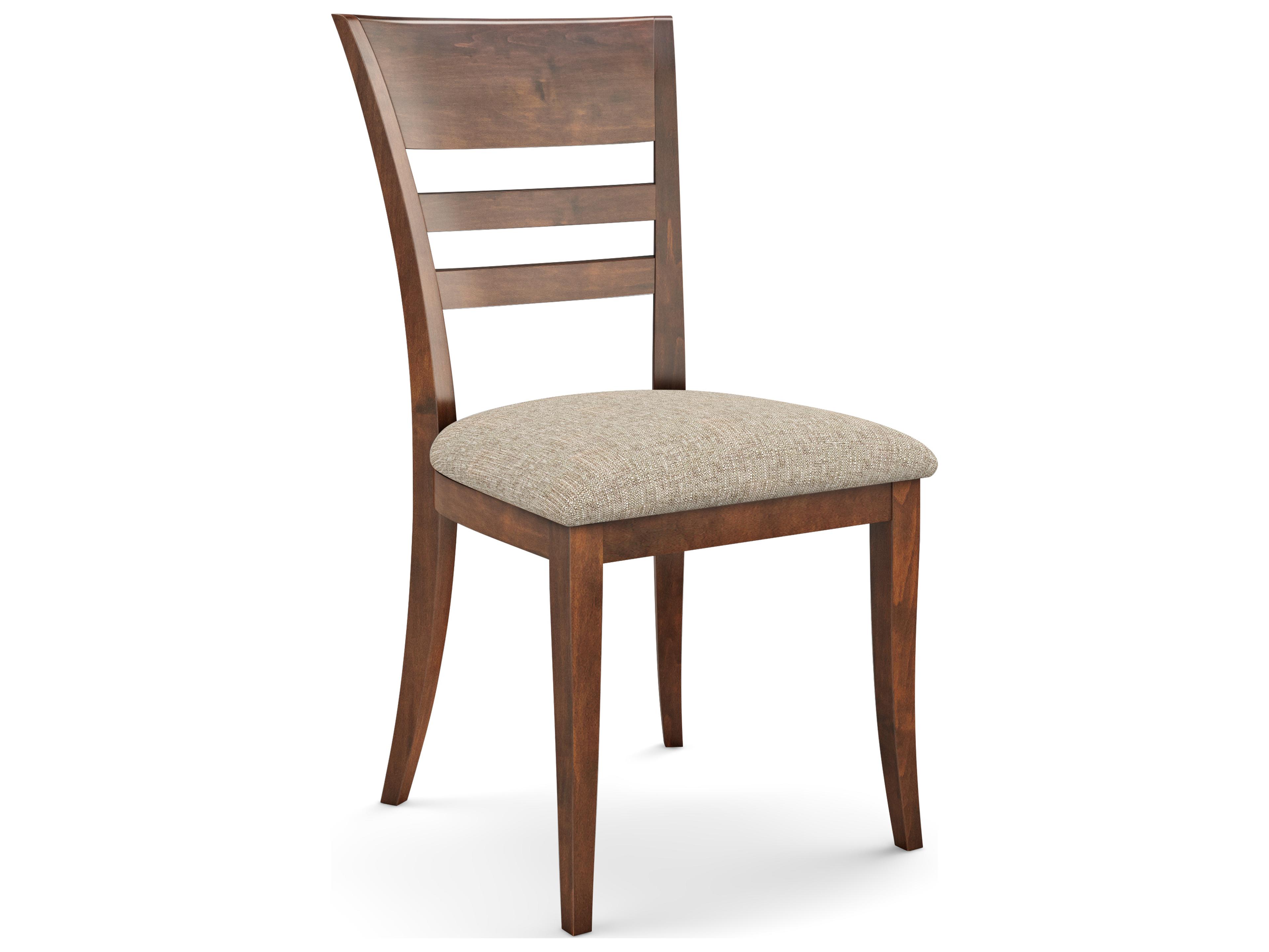 Sophia Beech Wood Beige Upholstered Armless Dining Chair