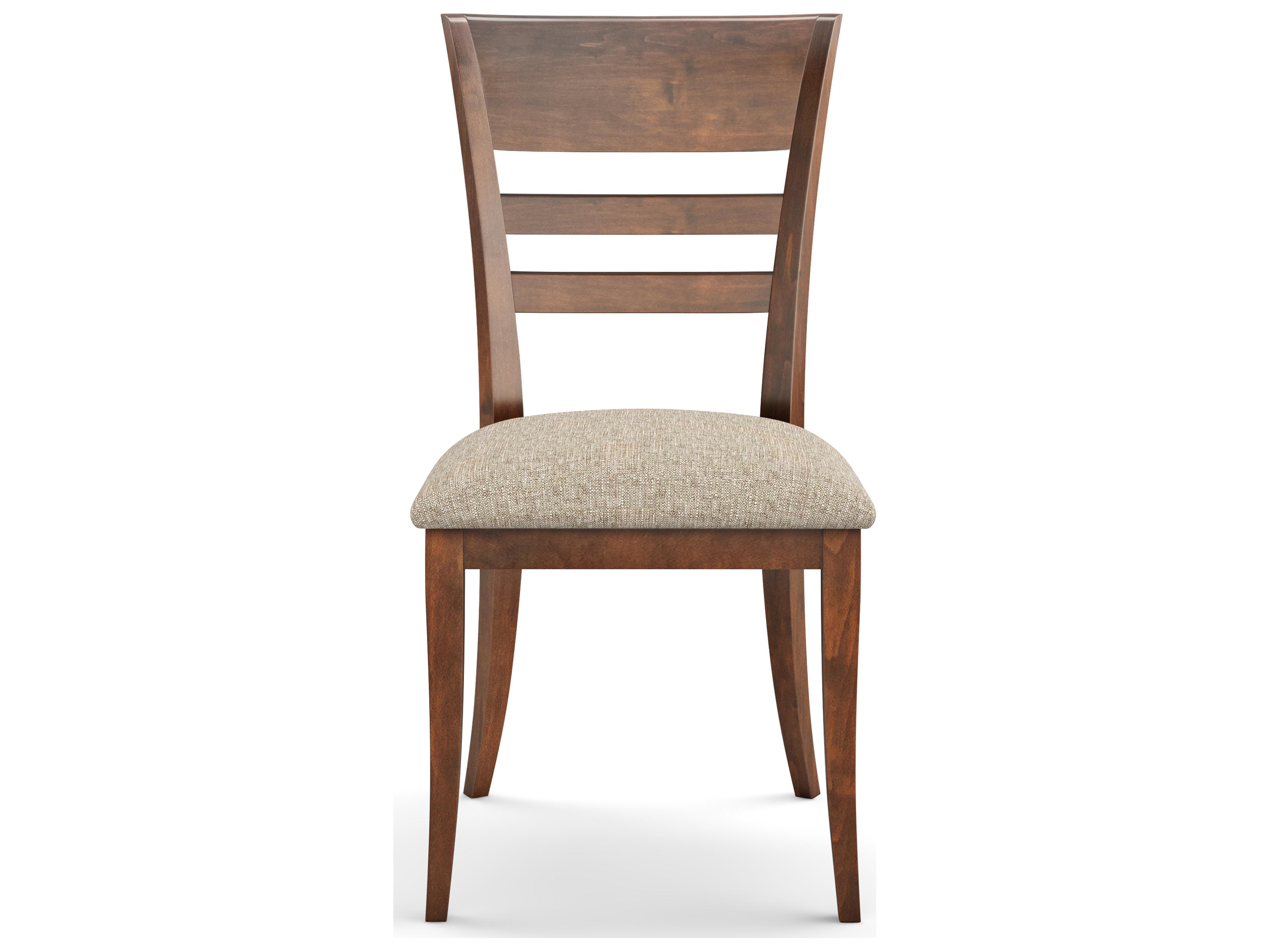 Saloom Sophia Beech Wood Beige Upholstered Armless Dining Chair