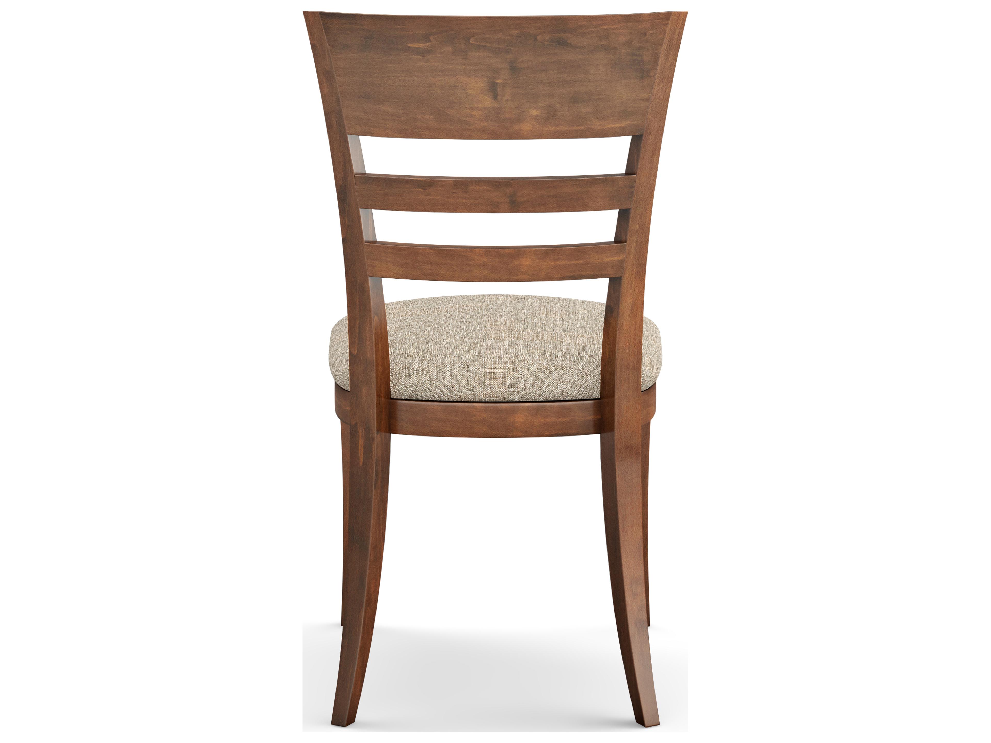 Saloom Sophia Beech Wood Beige Upholstered Armless Dining Chair