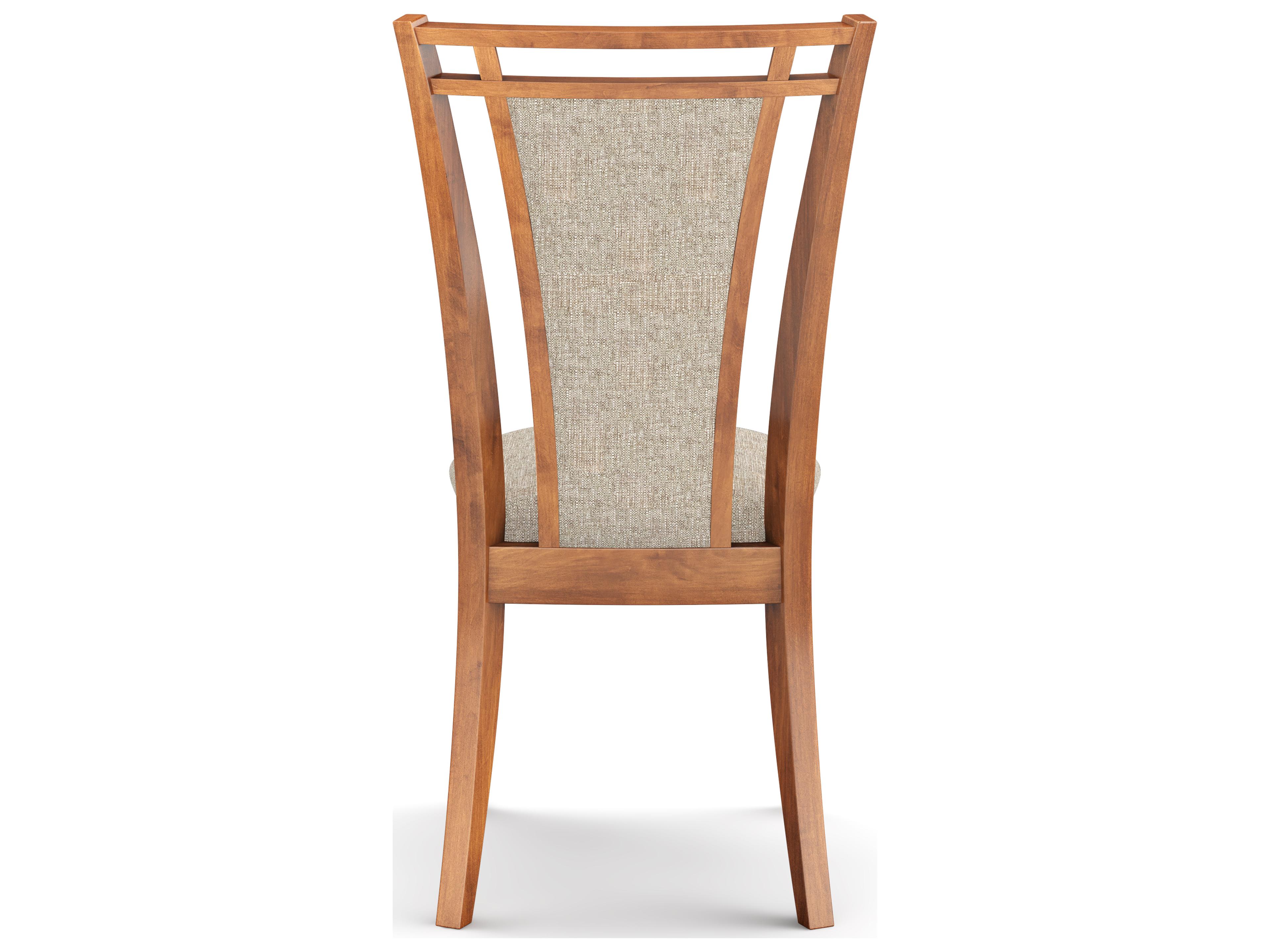 Saloom Amelia Beech Wood Beige Upholstered Armless Dining Chair