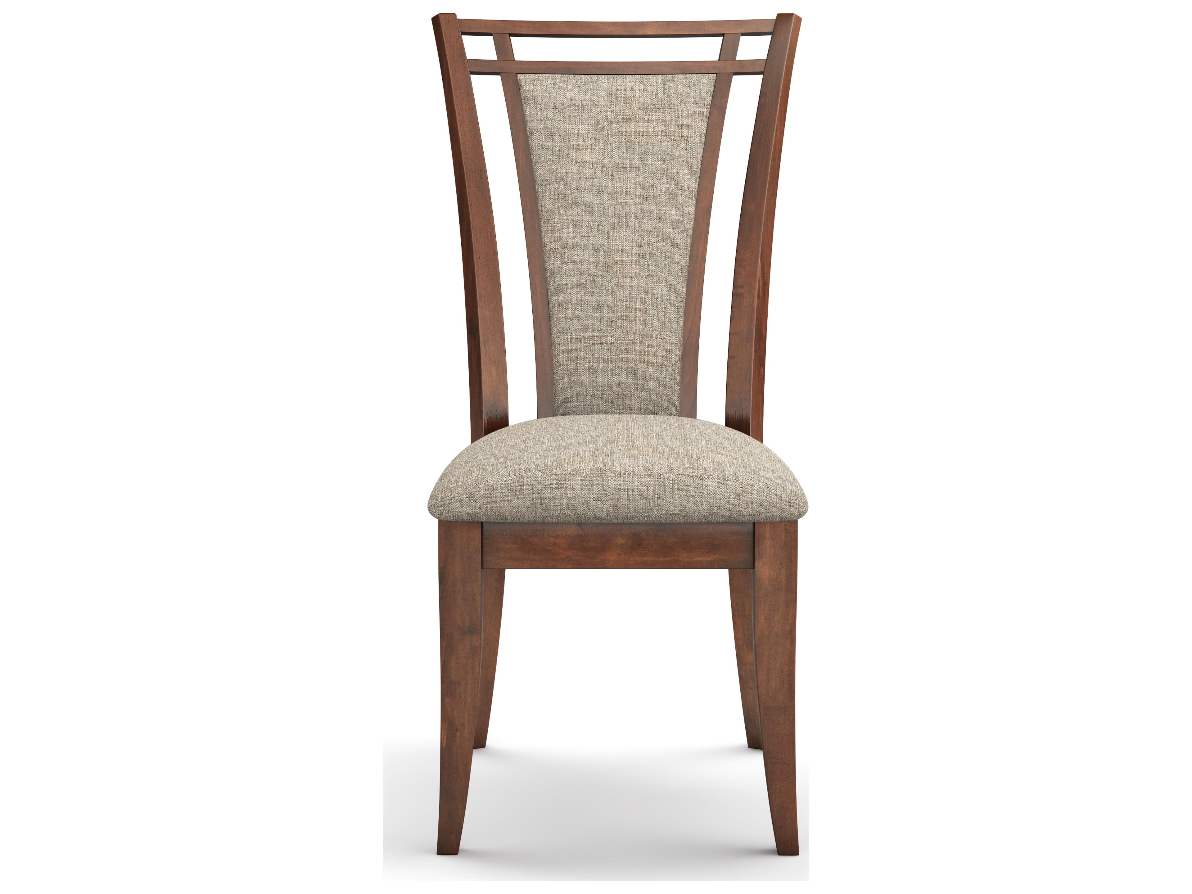 Saloom Amelia Beech Wood Beige Upholstered Armless Dining Chair