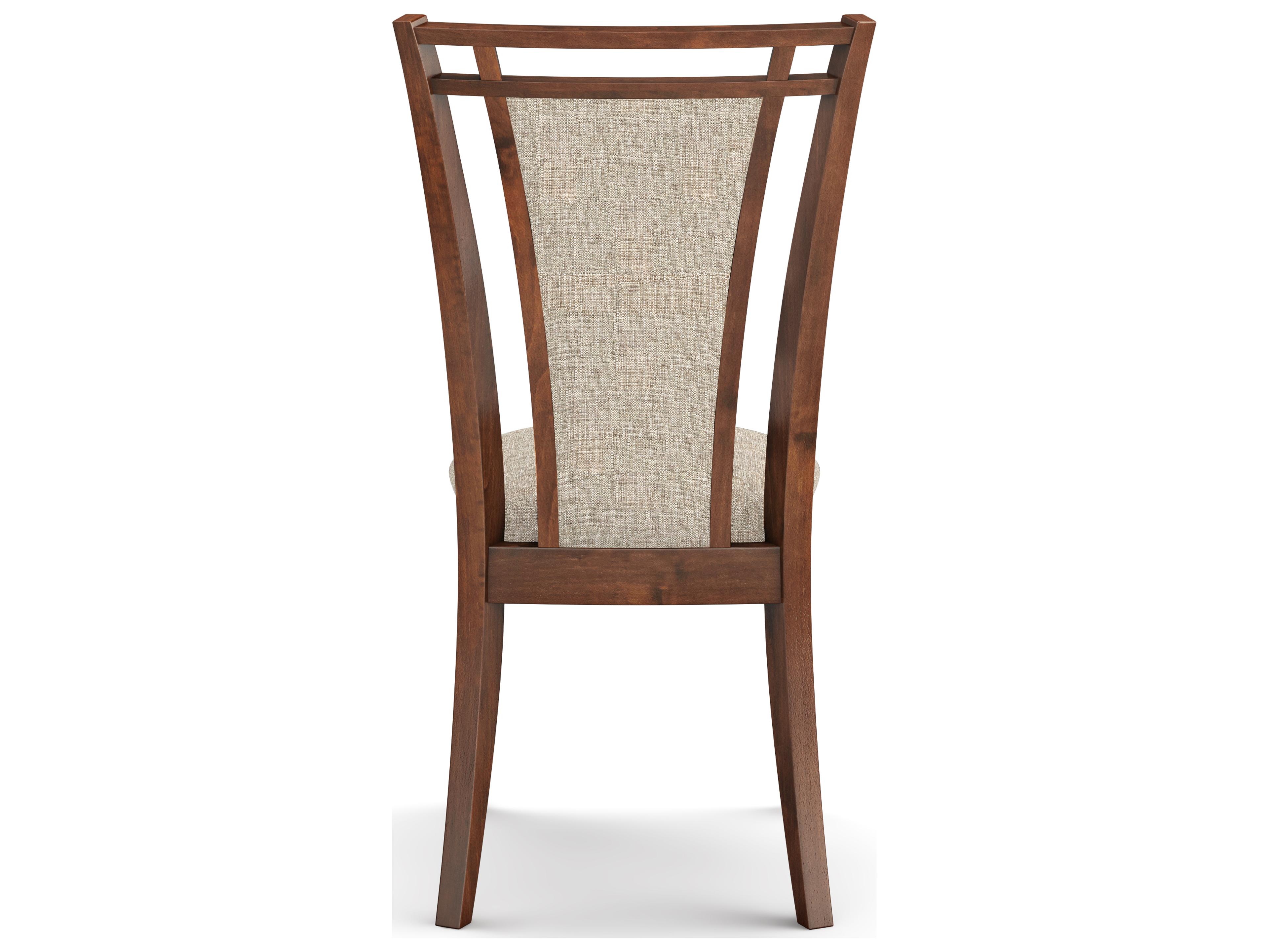 Saloom Amelia Beech Wood Beige Upholstered Armless Dining Chair