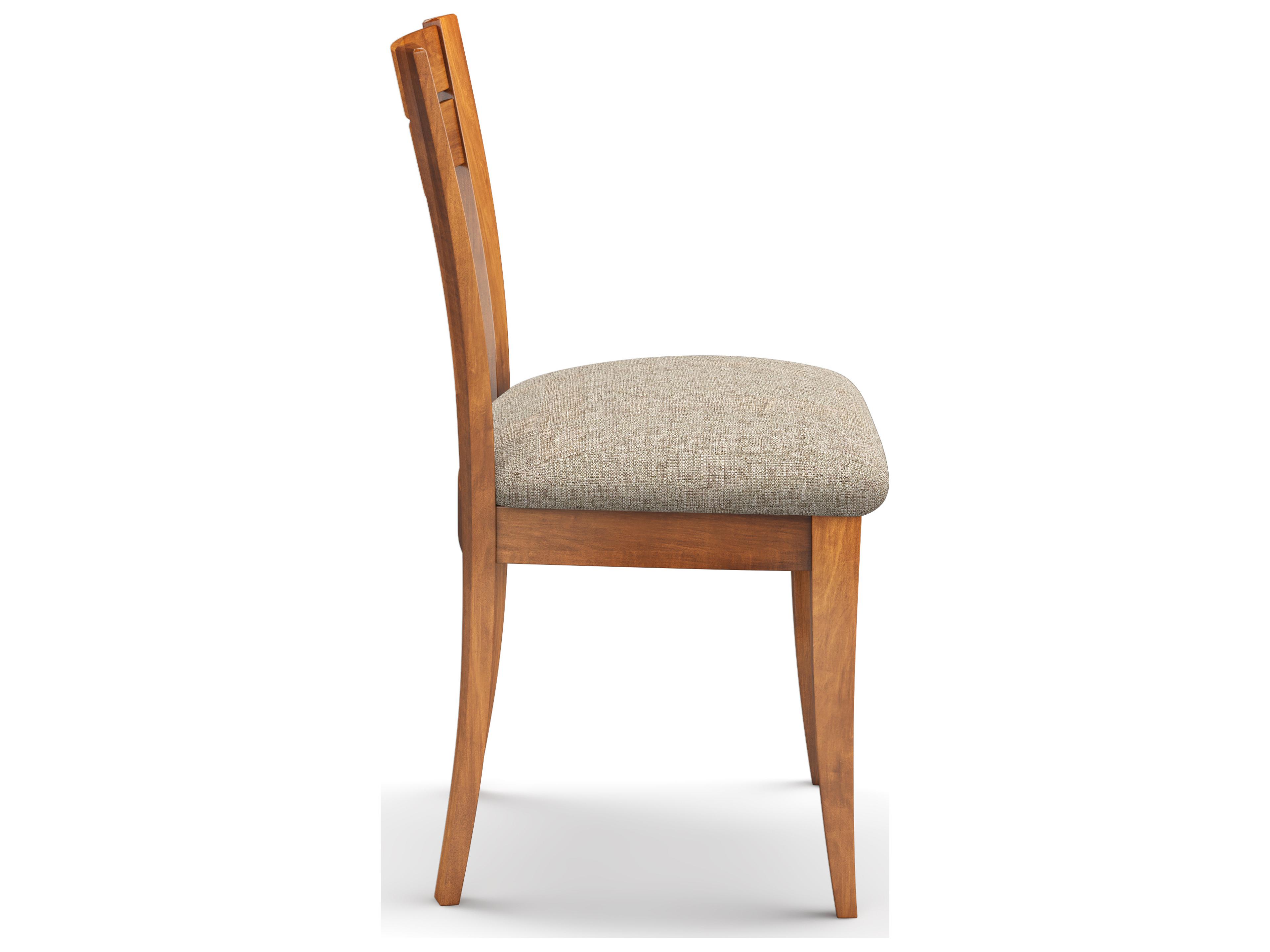 Saloom James Beech Wood Beige Upholstered Armless Dining Chair