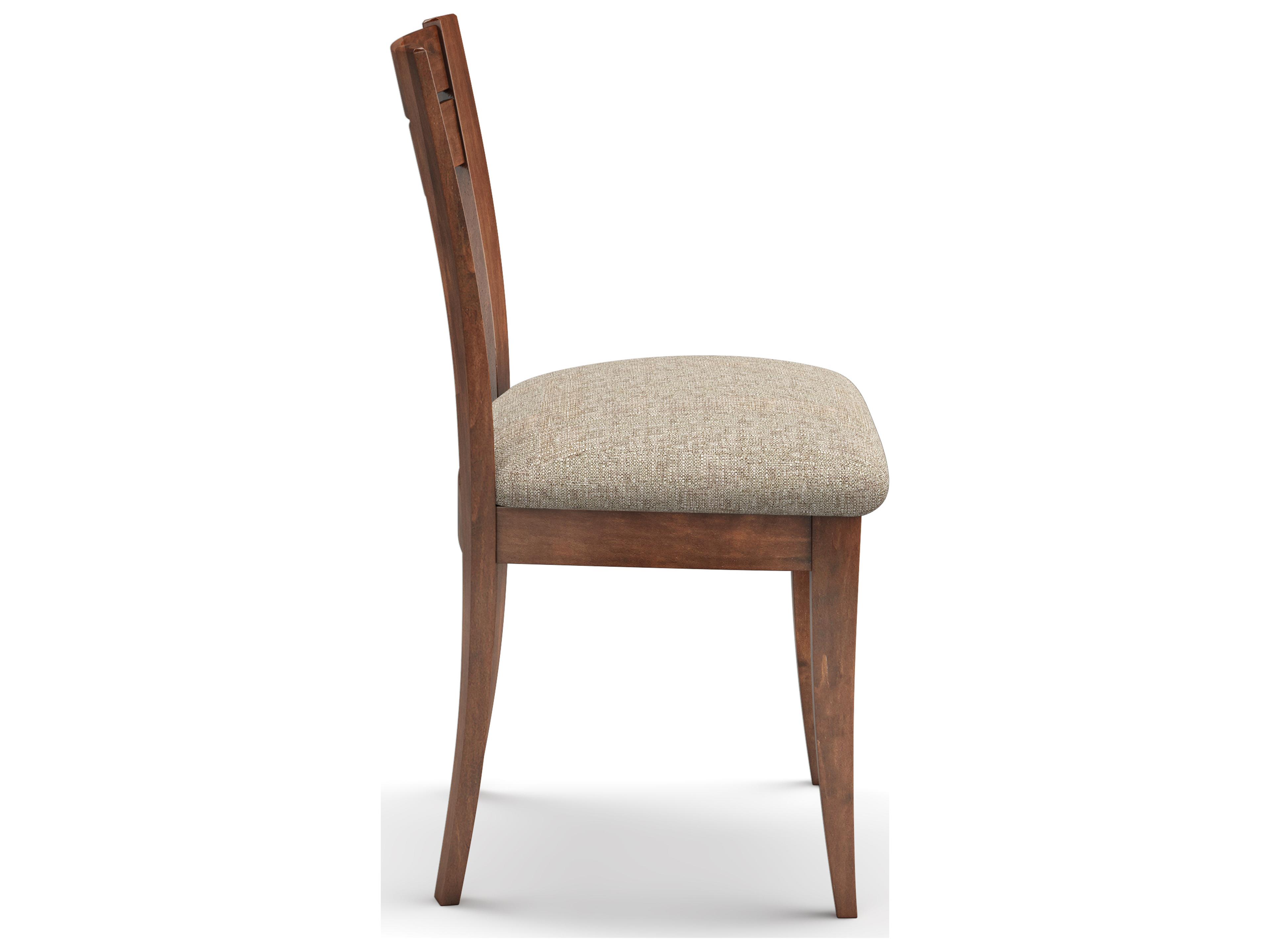Saloom James Beech Wood Beige Upholstered Armless Dining Chair