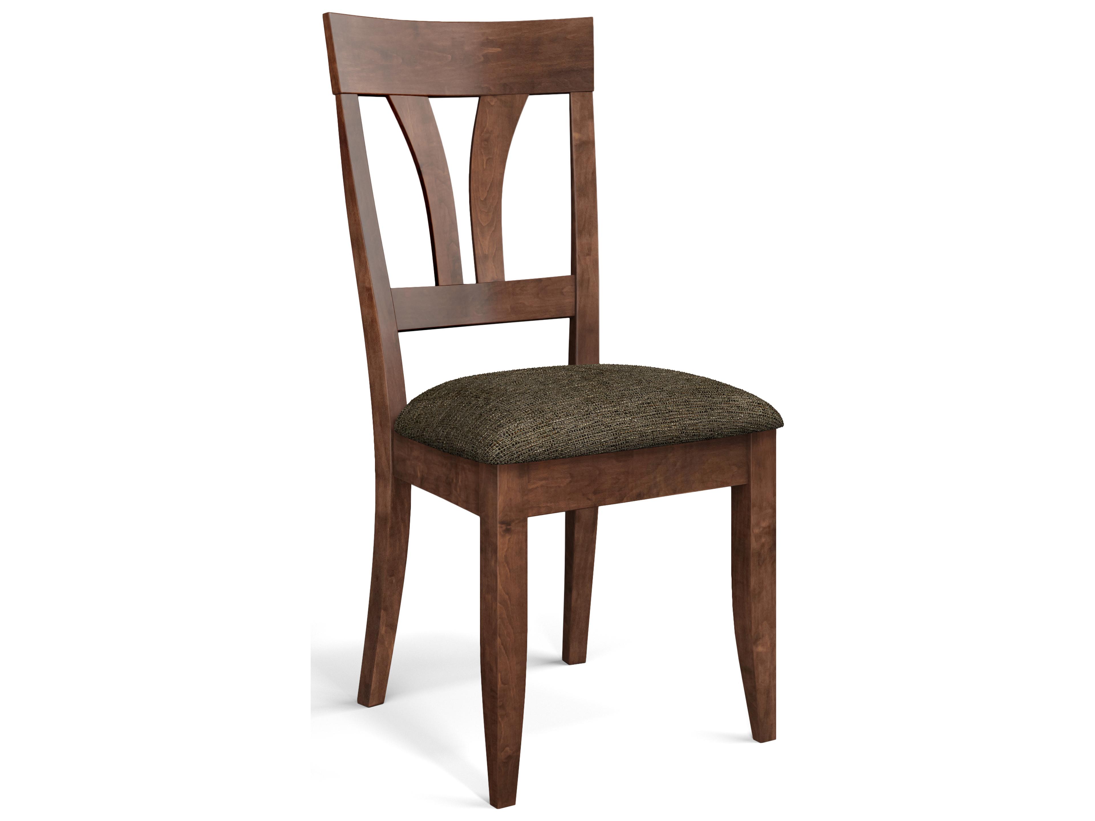 Kelly Beech Wood Brown Upholstered Armless Dining Chair