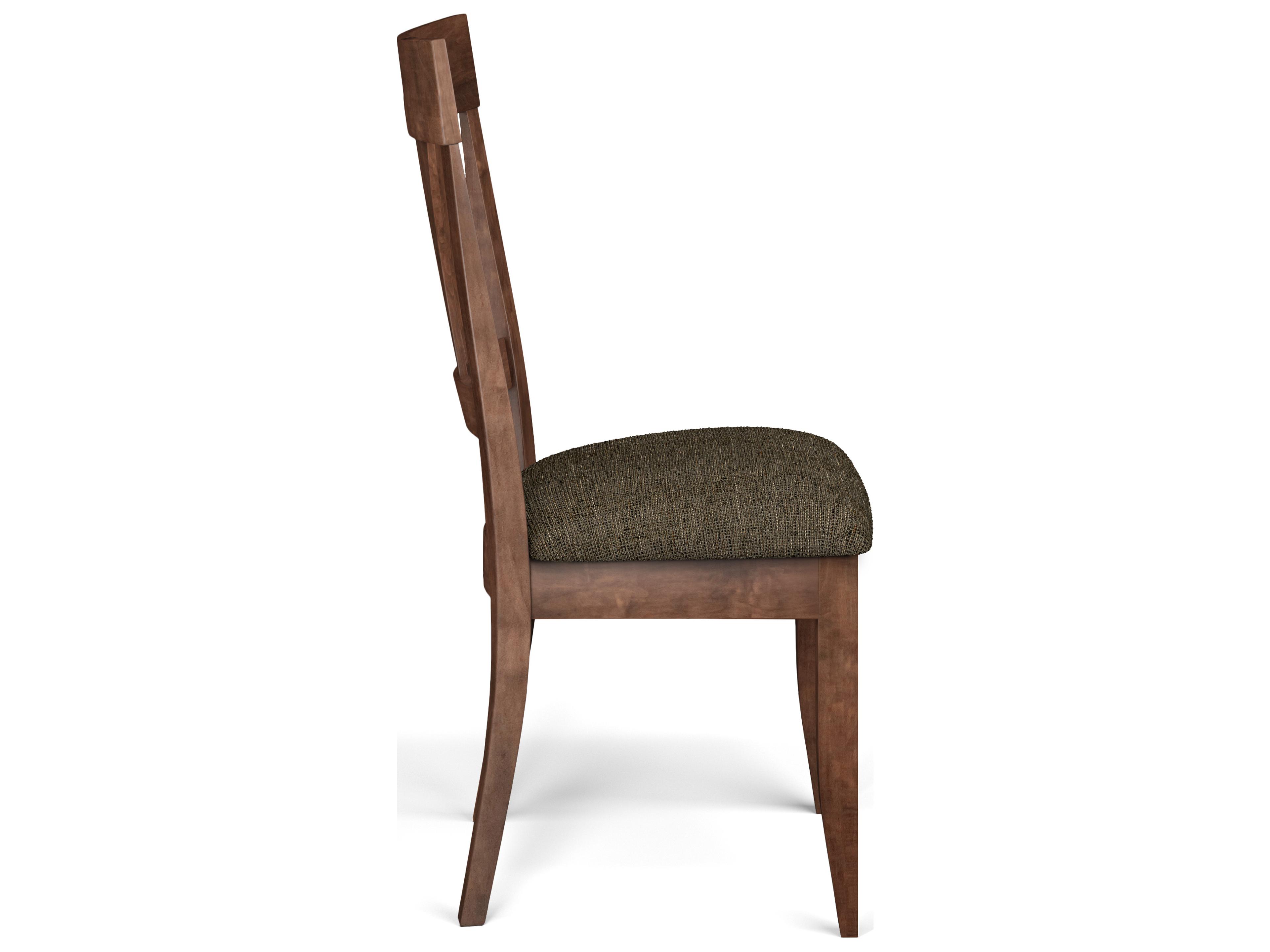 Saloom Kelly Beech Wood Brown Upholstered Armless Dining Chair
