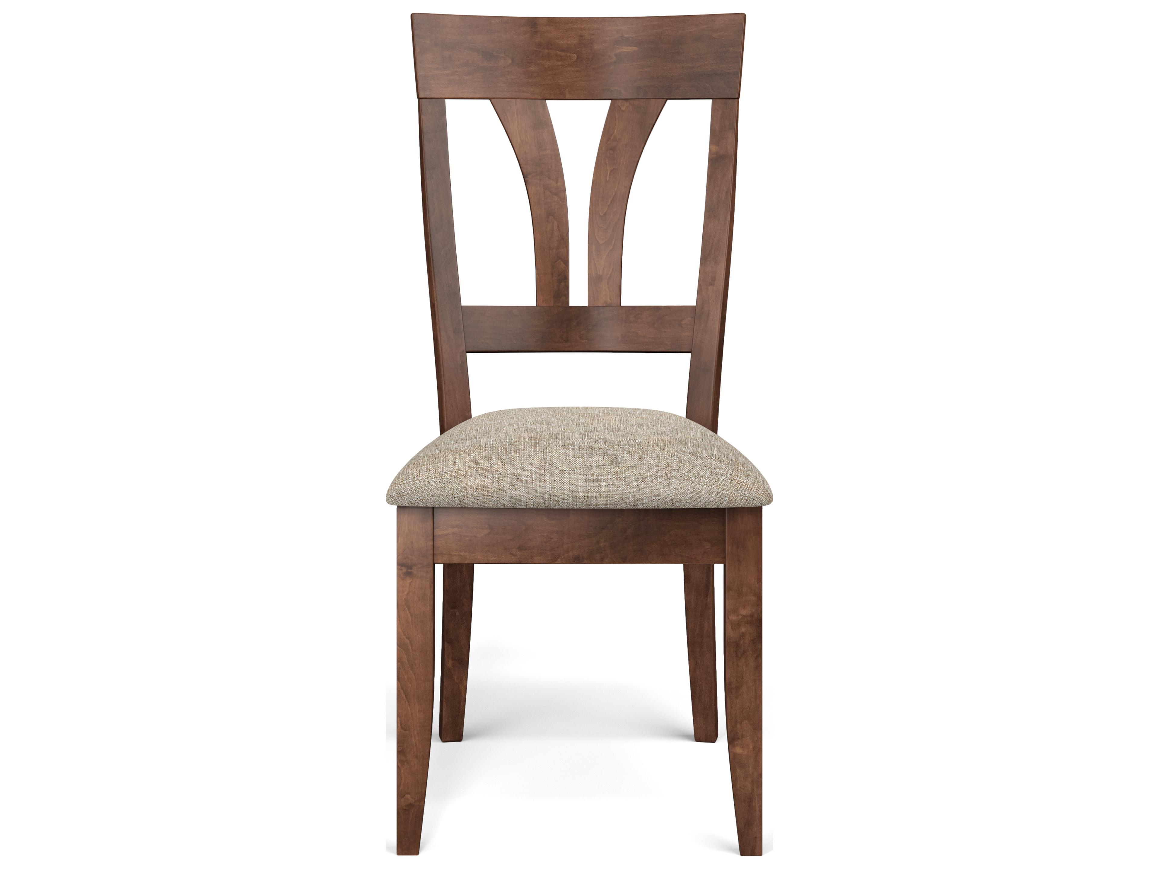 Saloom Kelly Beech Wood Beige Upholstered Armless Dining Chair