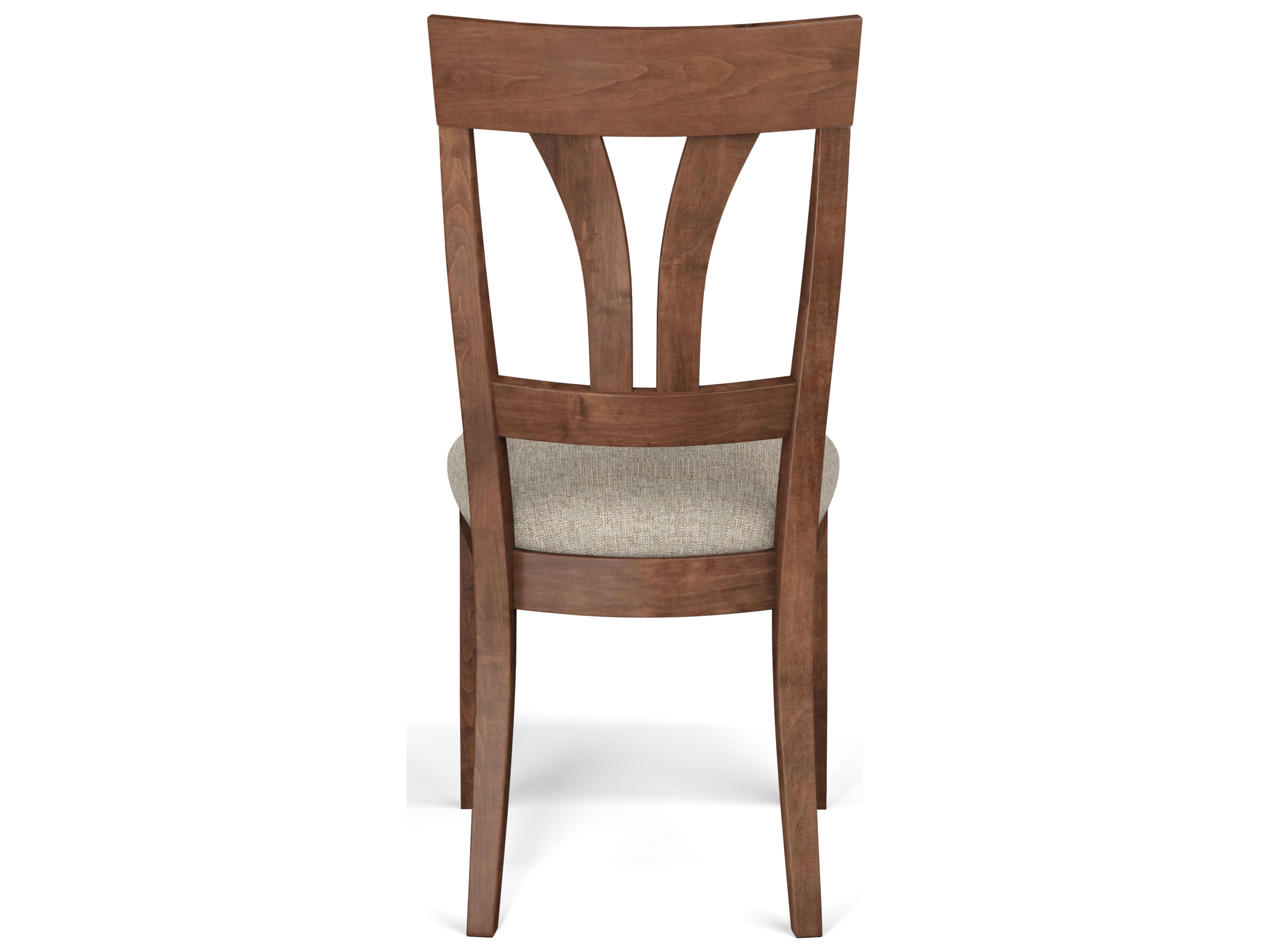 Saloom Kelly Beech Wood Beige Upholstered Armless Dining Chair