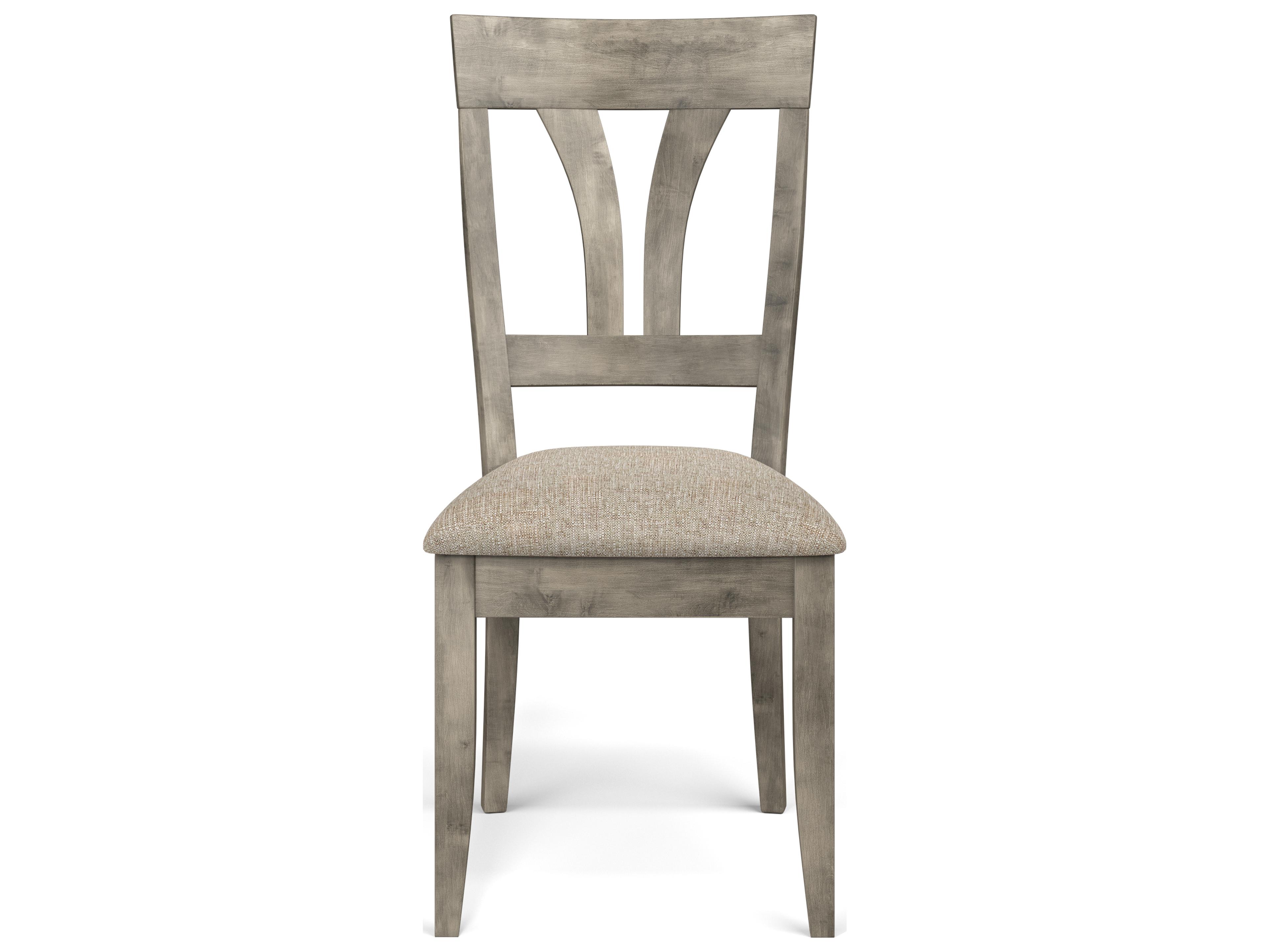 Saloom Kelly Beech Wood Beige Upholstered Armless Dining Chair