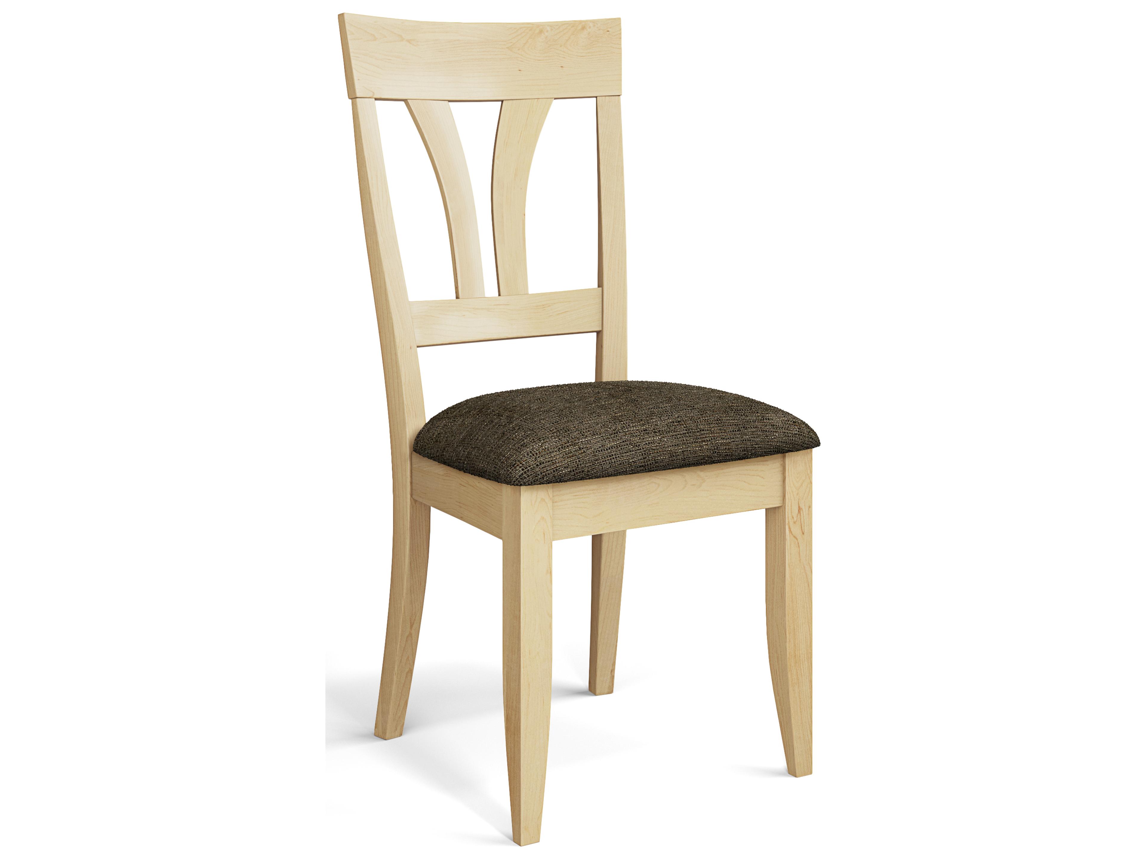 Kelly Beech Wood Brown Upholstered Armless Dining Chair